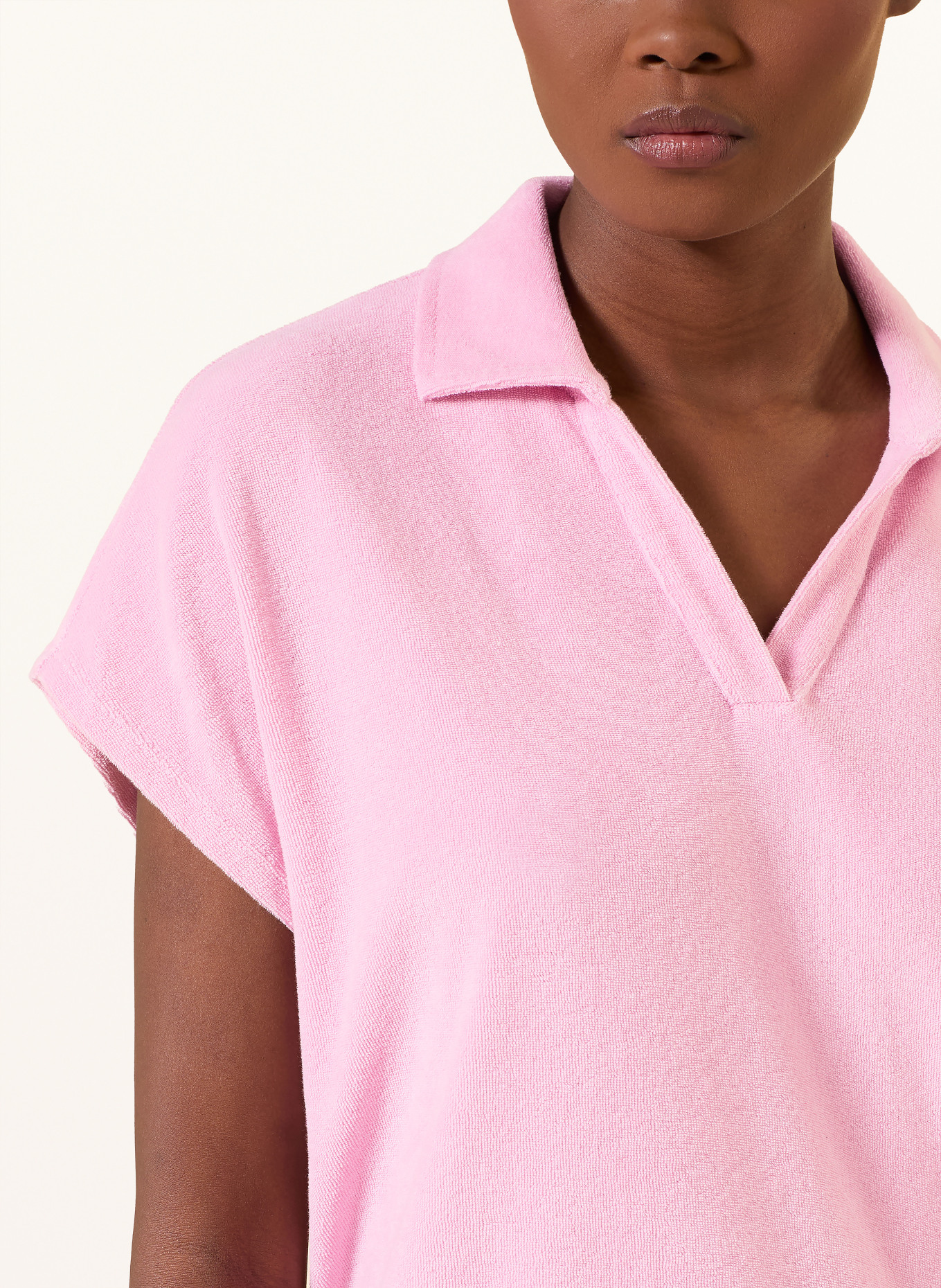 Juvia Frottee-Poloshirt VANESSA: ROSA