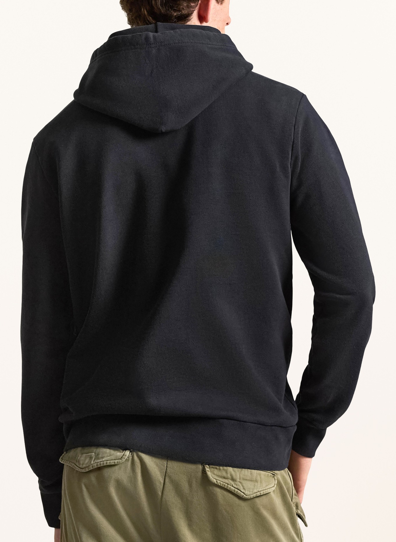 POLO RALPH LAUREN Hoodie: SCHWARZ / CREME