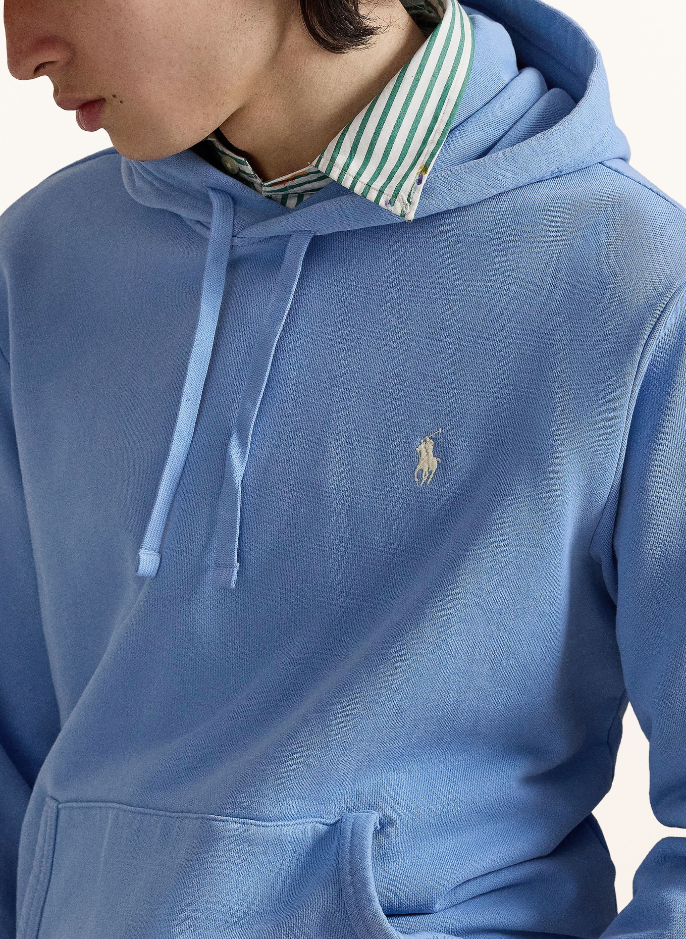 POLO RALPH LAUREN Hoodie: HELLBLAU / WEISS