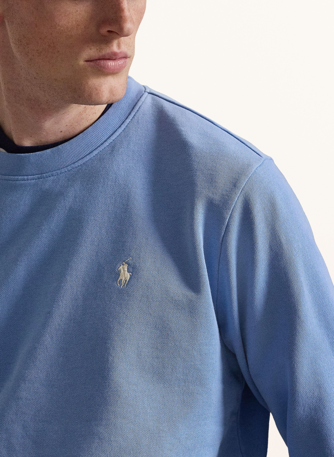 POLO RALPH LAUREN Sweatshirt: HELLBLAU / WEISS