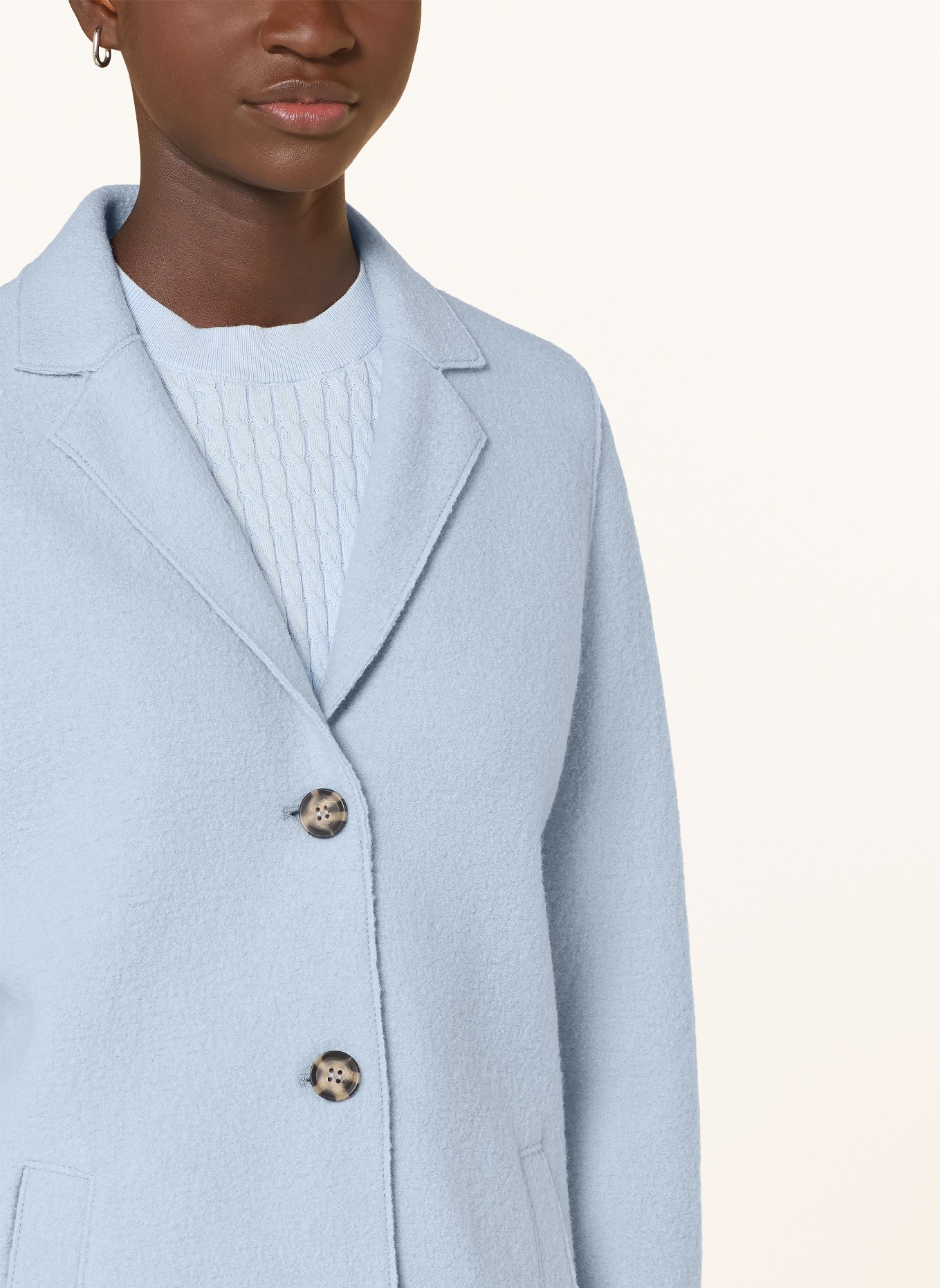 oui Vlněný kabát: TMAVĚ MODRÁ