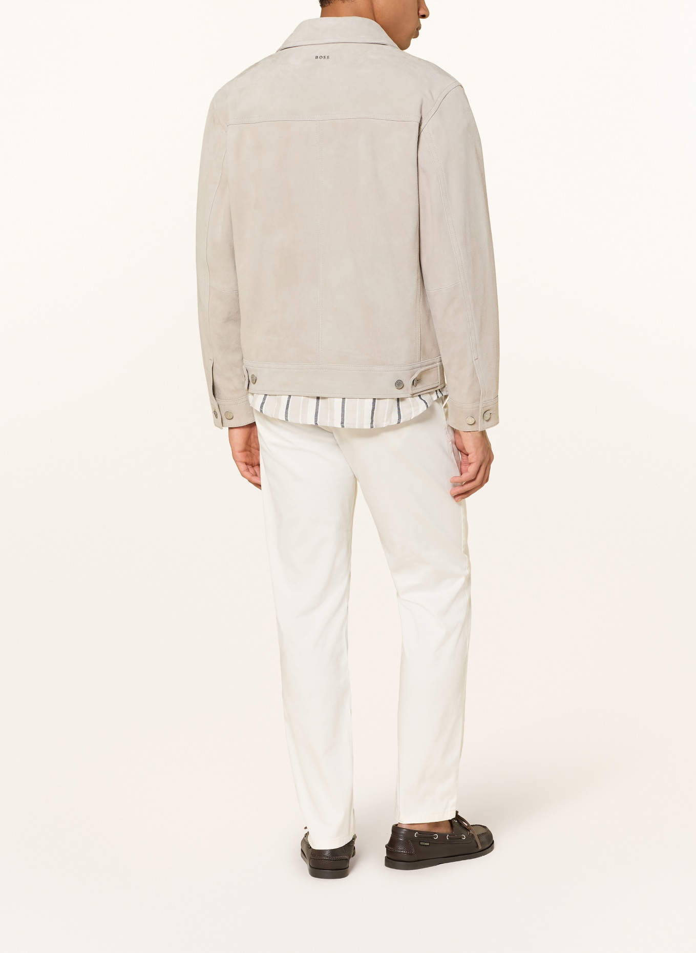 BOSS Chino kalhoty Tapered Fit: BÍLÁ