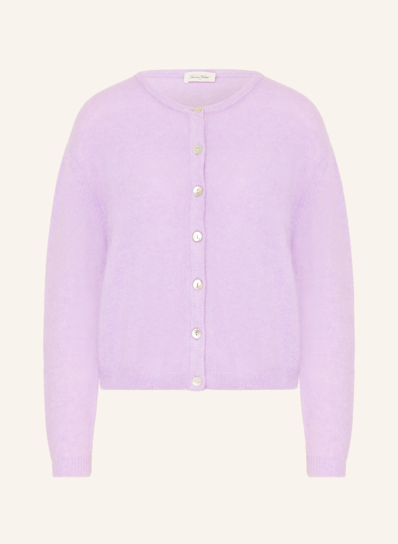 American Vintage Kardigan z dodatkiem alpaki: JASNOFIOLETOWY