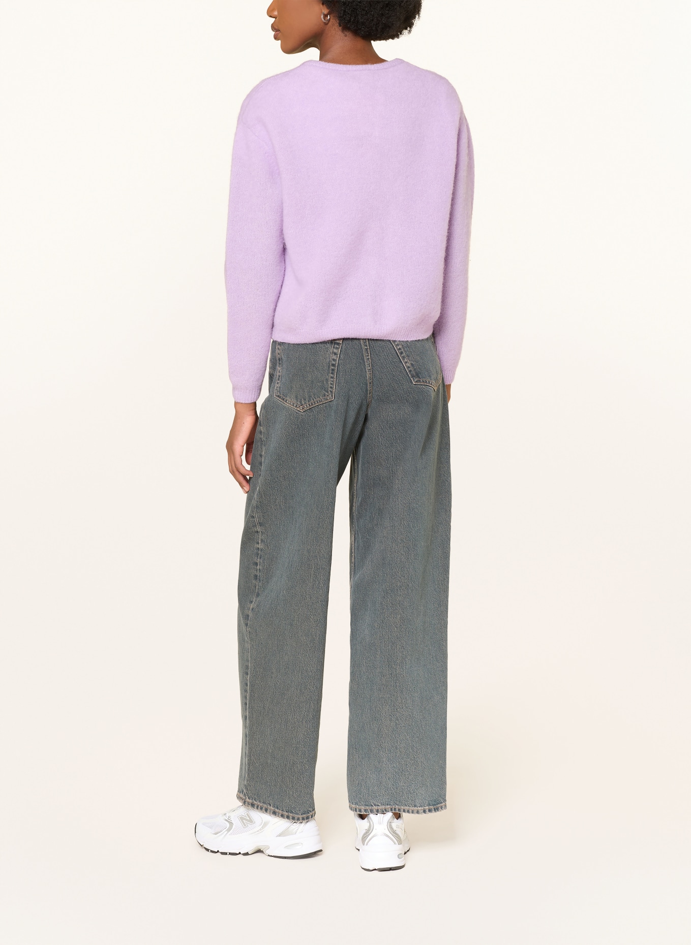 American Vintage Kardigan z dodatkiem alpaki: JASNOFIOLETOWY