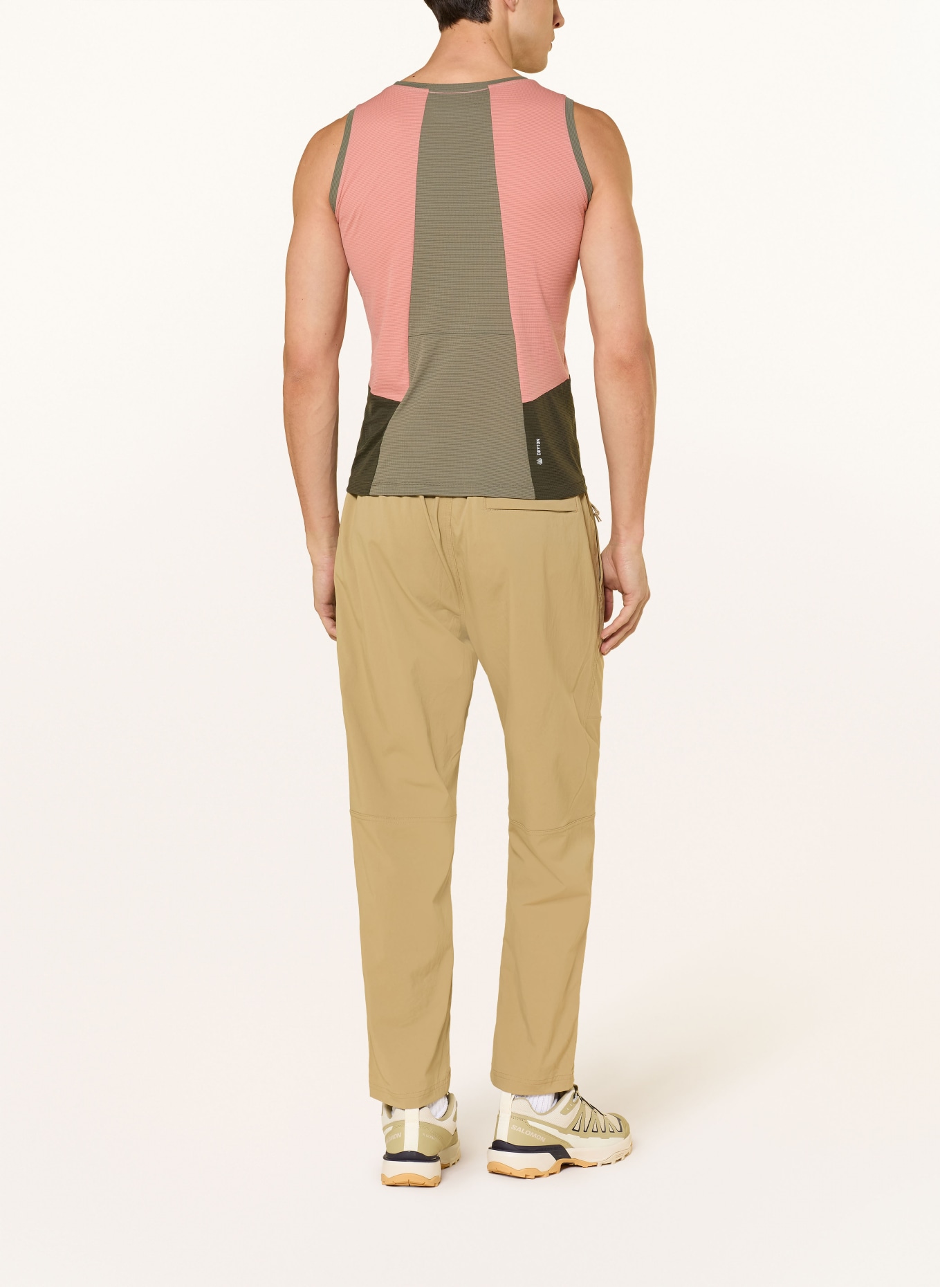 SALEWA Tílko PUEZ SPORTY DRY: MODRÁ / LOSOSOVÁ / OLIVOVÁ