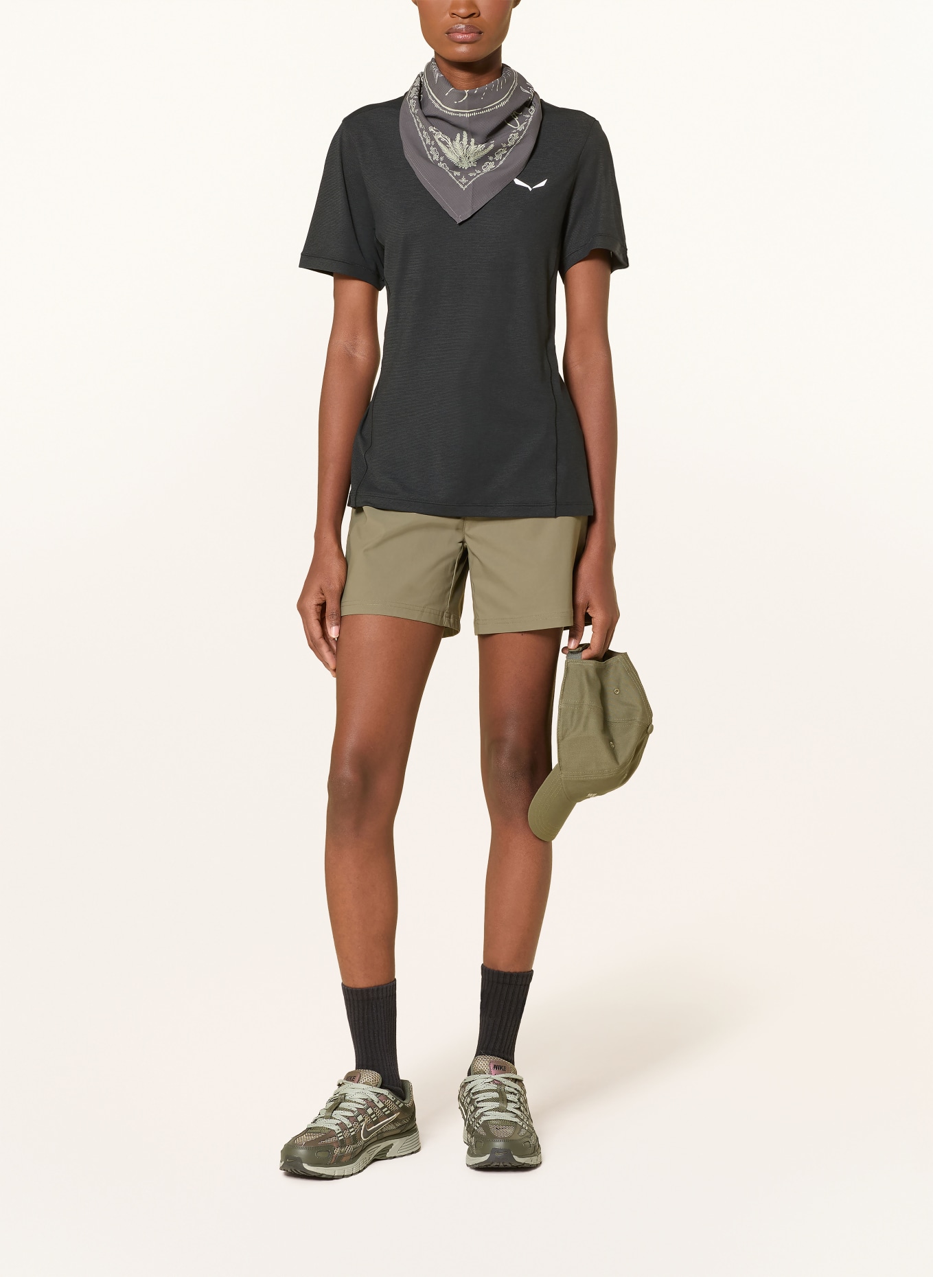 SALEWA Tričko PUEZ DRY'TON: ČERNÁ / BÍLÁ