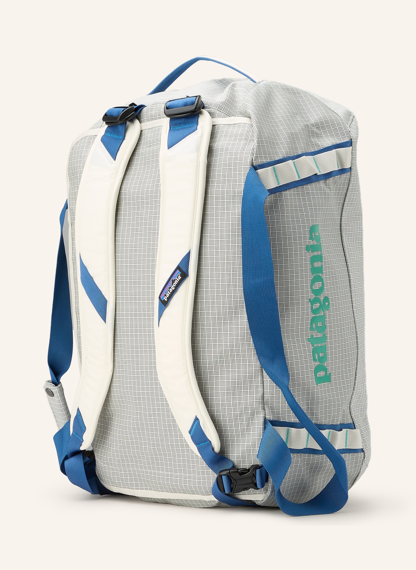 patagonia Cestovní taška BLACK HOLE® 40 l: KRÉMOVÁ / ZELENÁ / MODRÁ