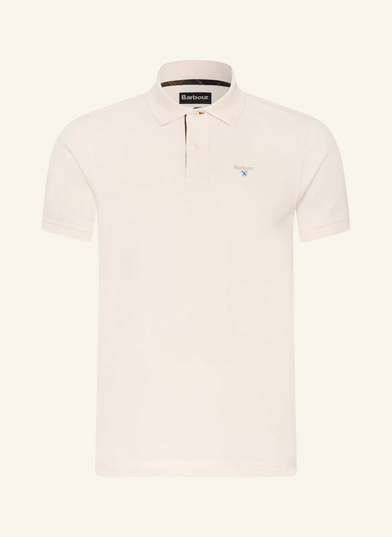 Barbour Piqué poloshirt: CRÈME
