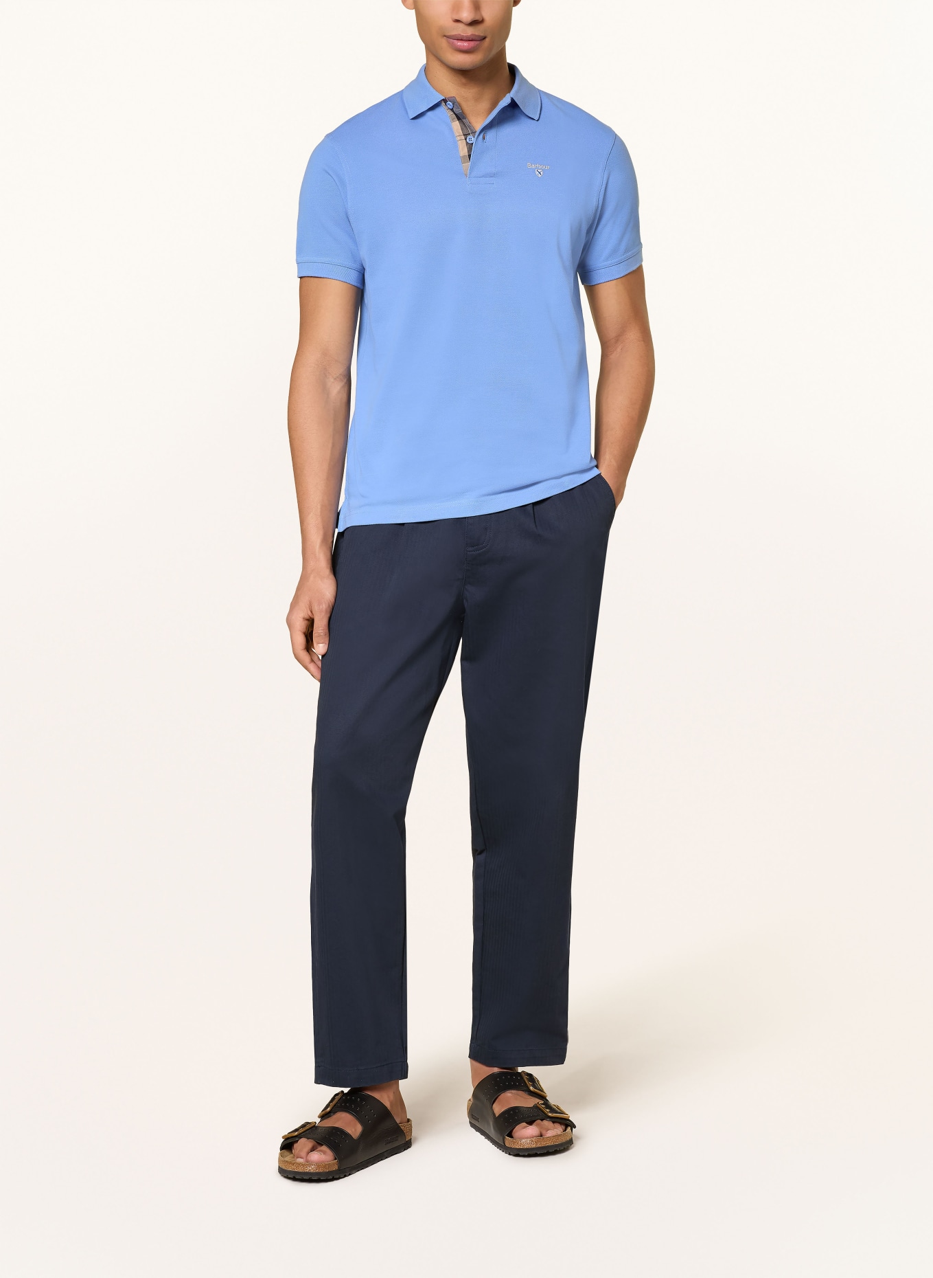 Barbour Piqué poloshirt: BLAUW