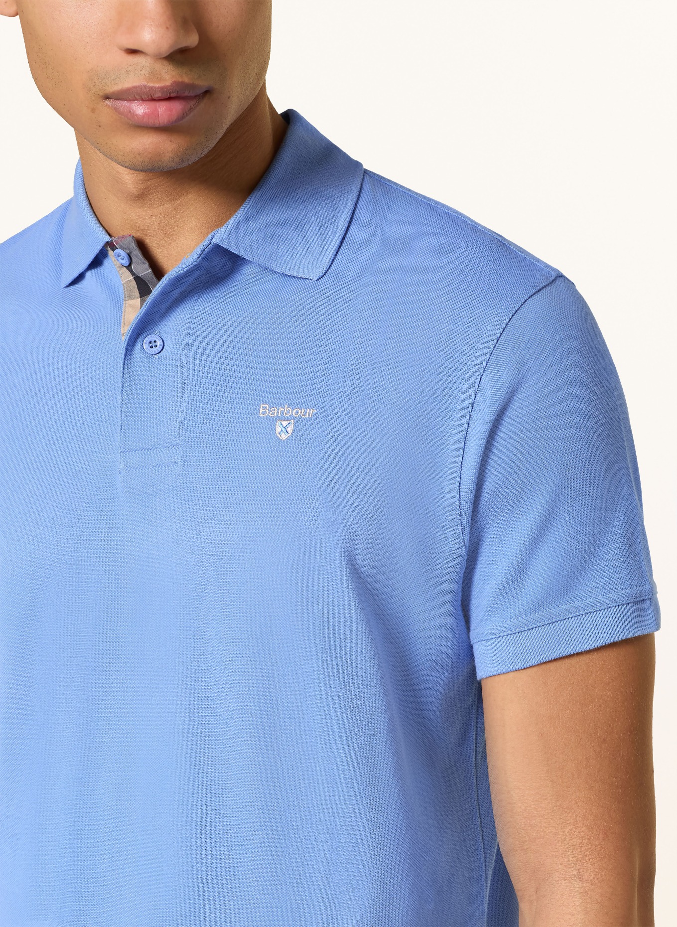 Barbour Piqué poloshirt: BLAUW