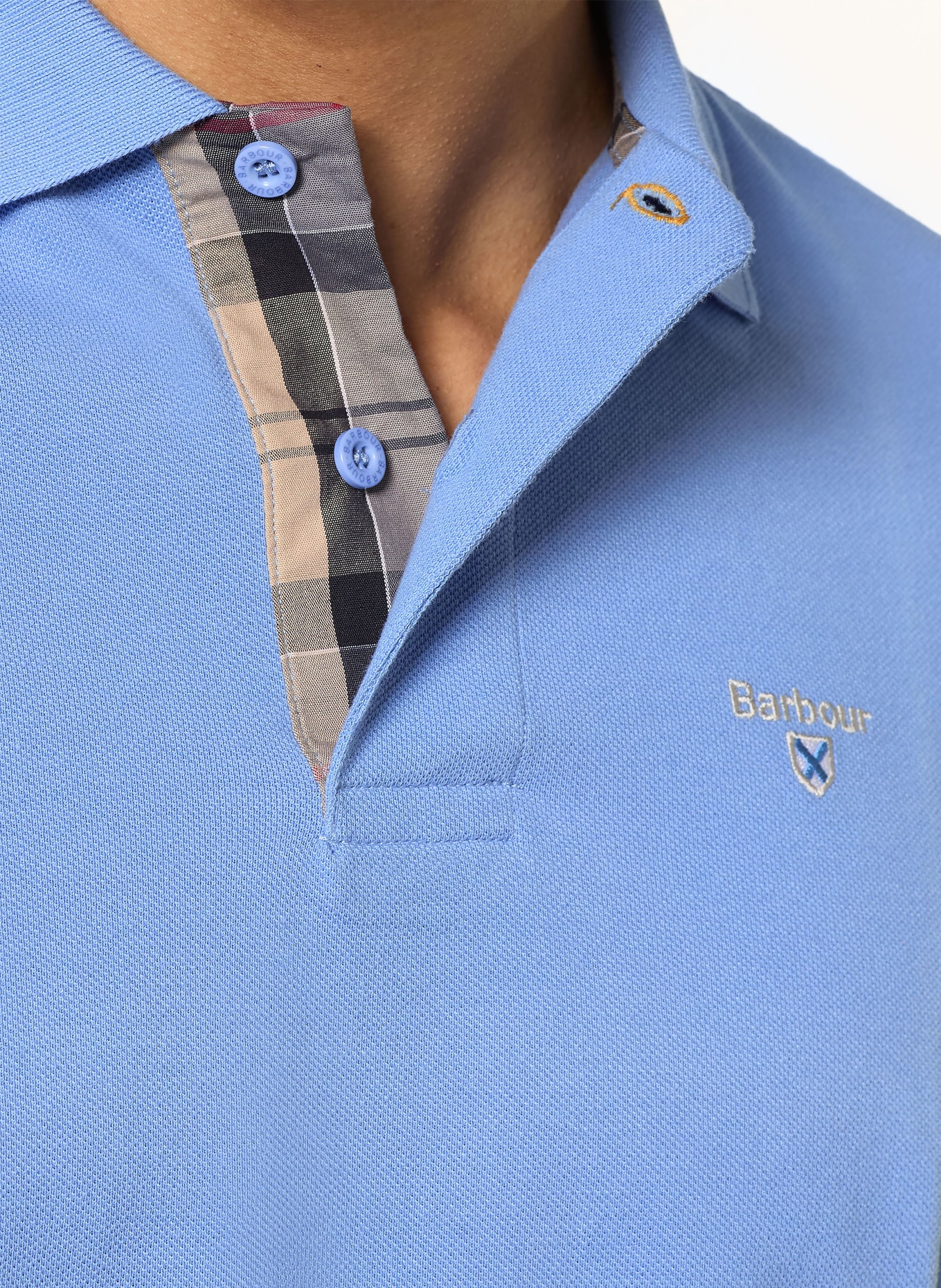Barbour Piqué poloshirt: BLAUW