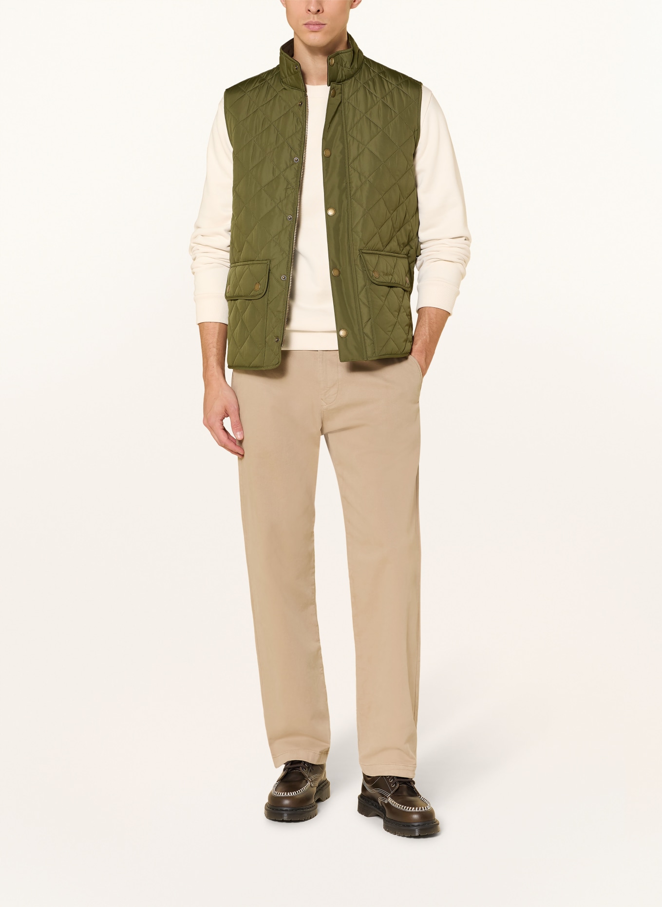 Barbour Prošívaná vesta: OLIVOVÁ