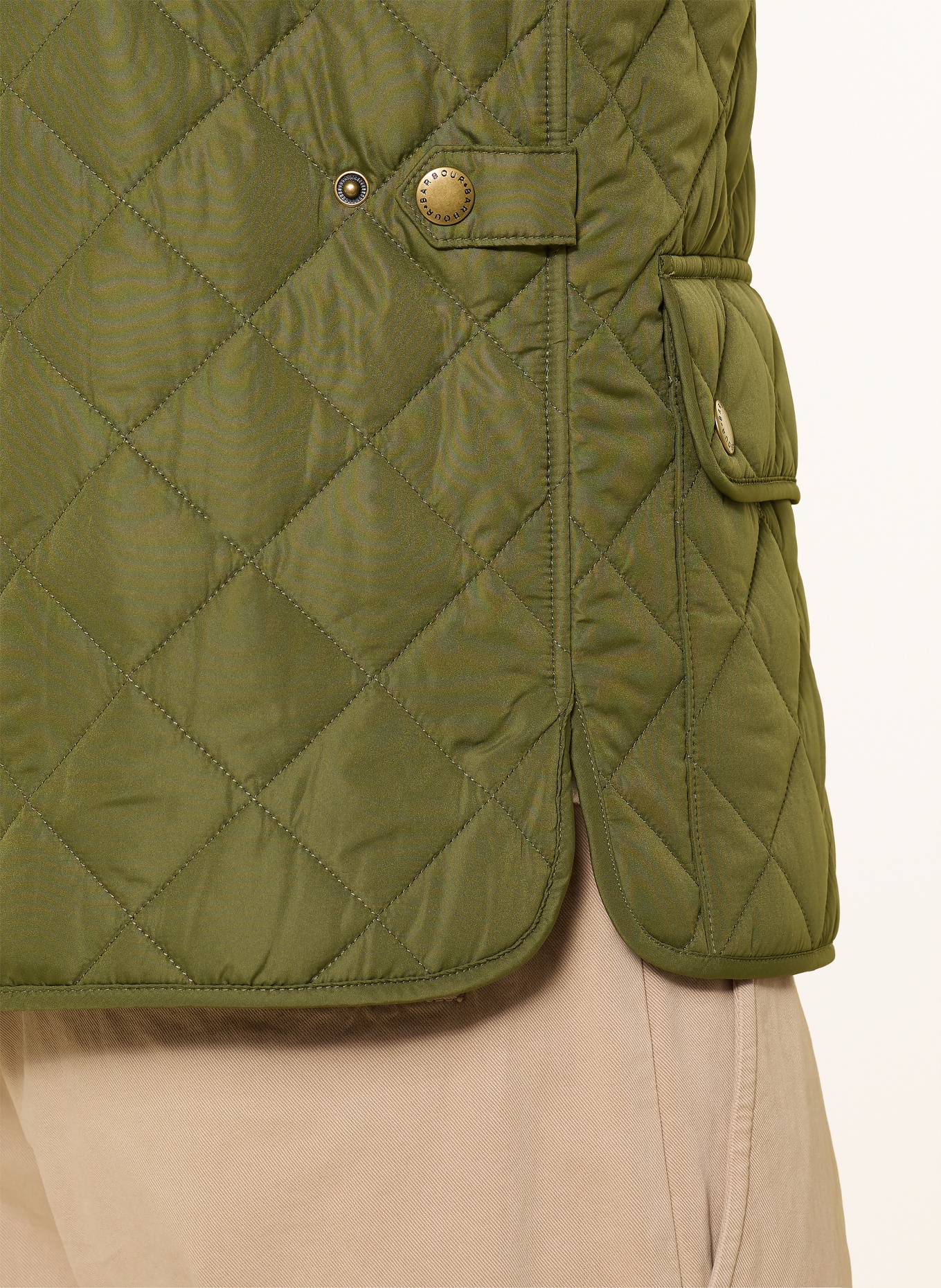 Barbour Prošívaná vesta: OLIVOVÁ