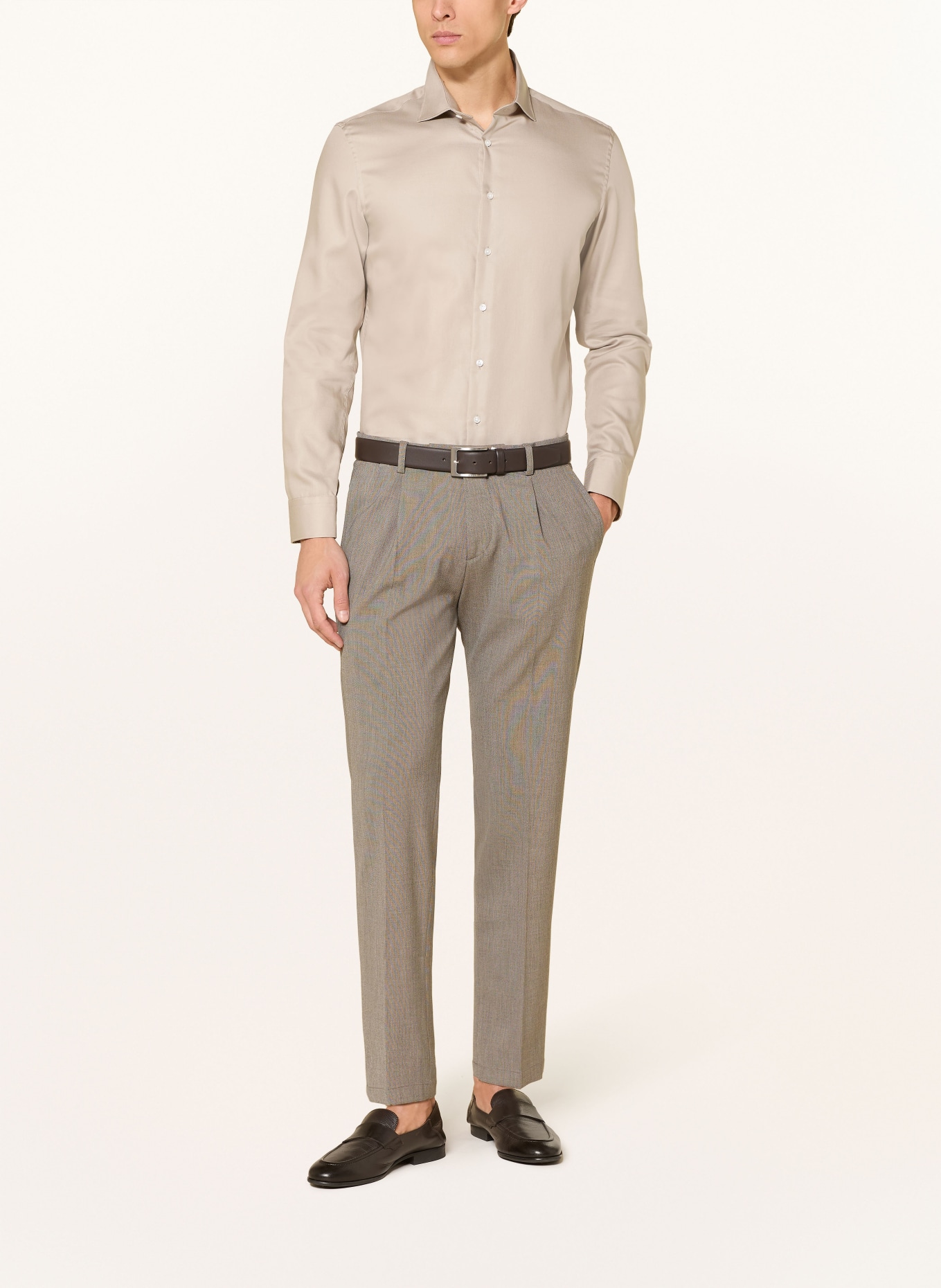 seidensticker Hemd Slim Fit: BEIGE