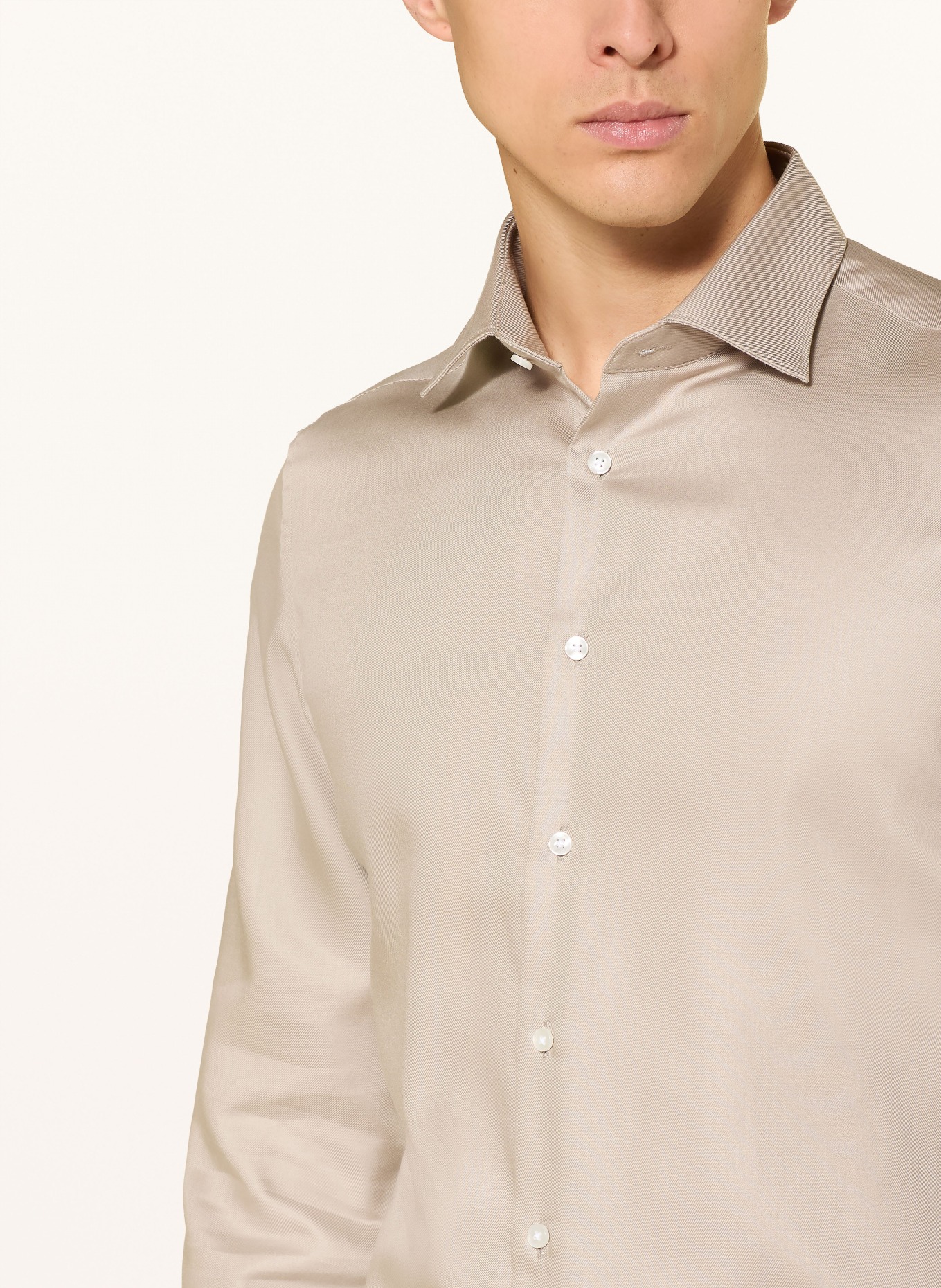 seidensticker Hemd Slim Fit: BEIGE