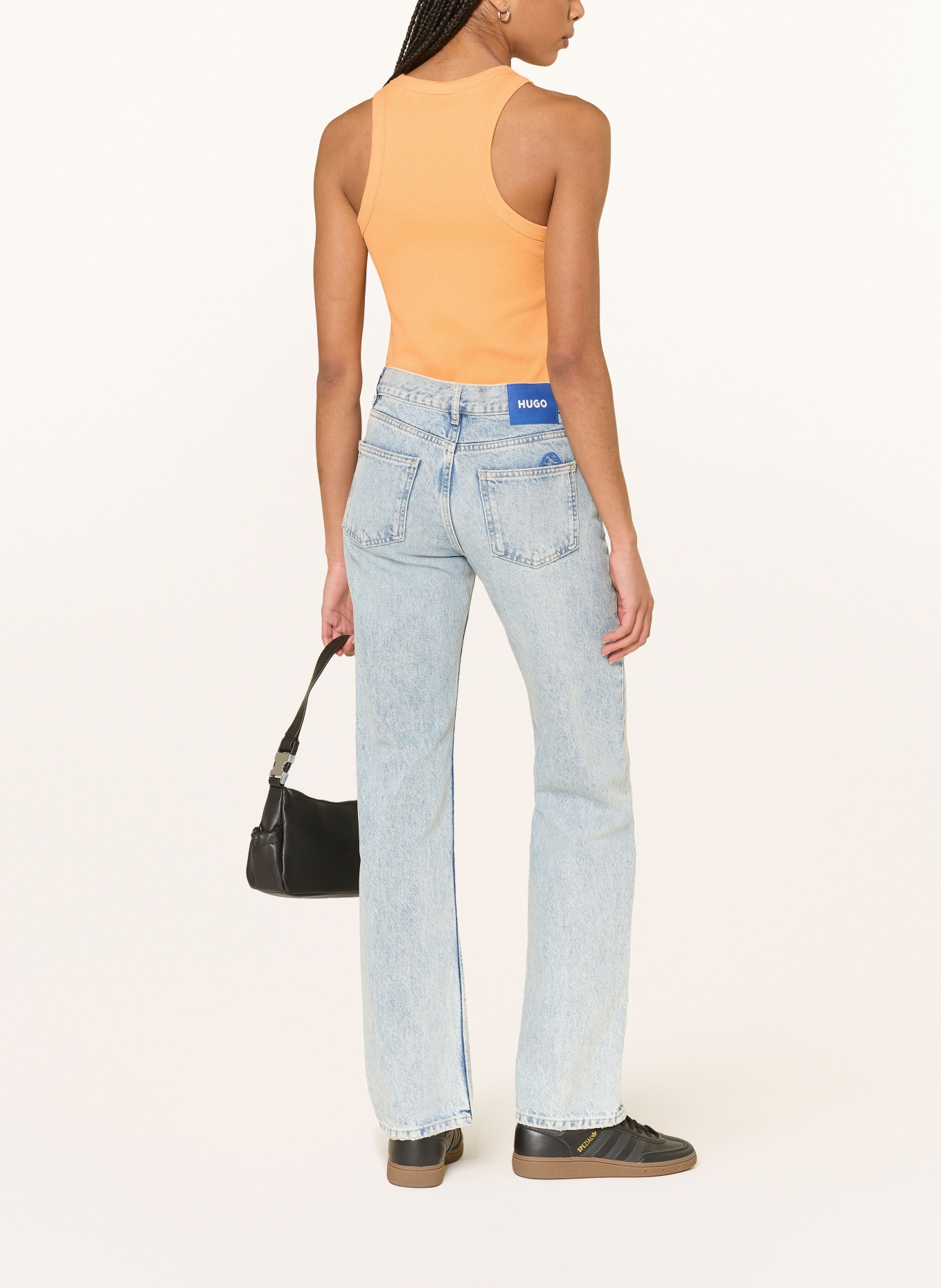 HUGO Top EASY TANK: ORANŽOVÁ