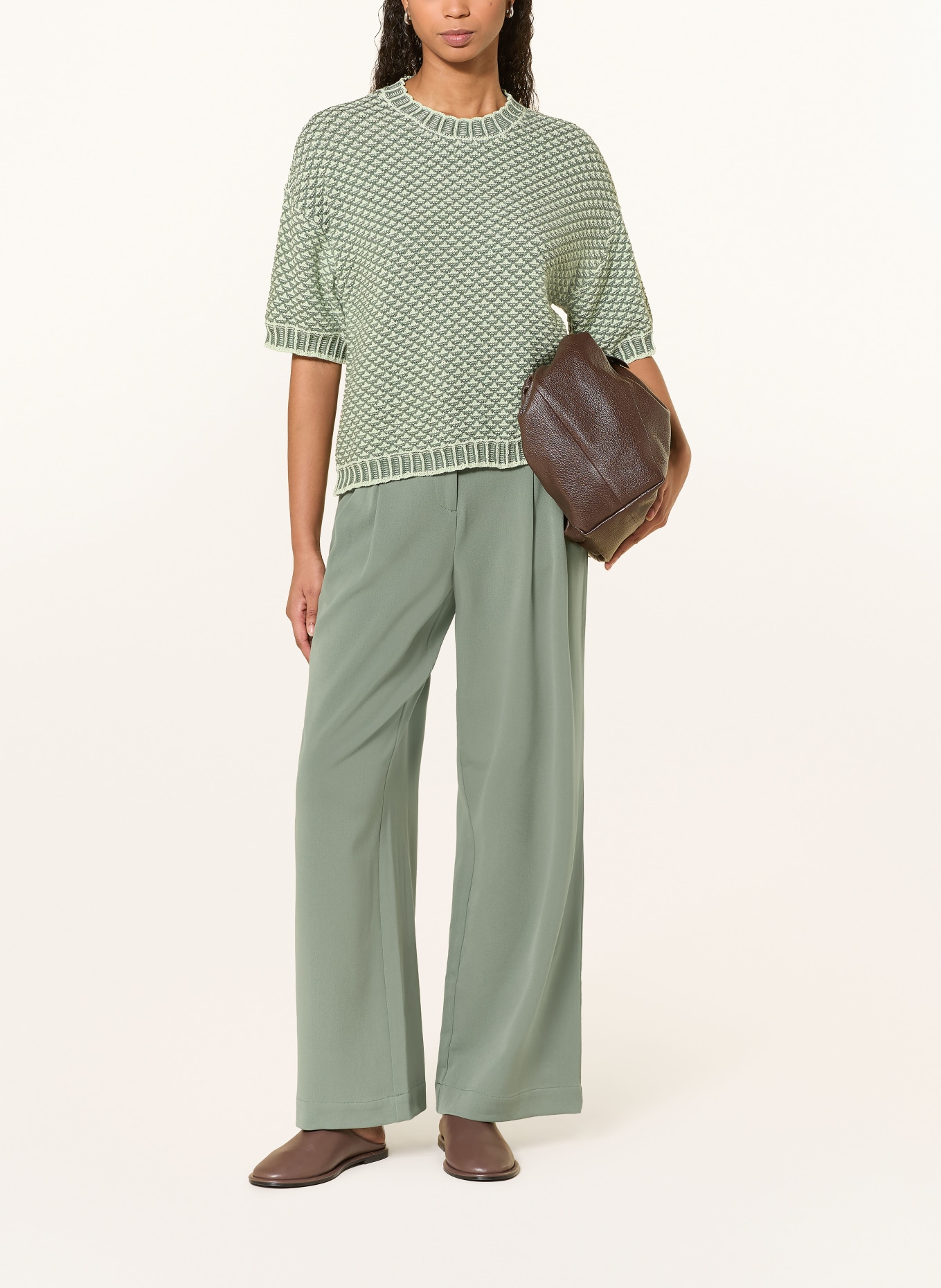 MSCH COPENHAGEN Marlene broek MSCHHENRIKA: LICHTGROEN