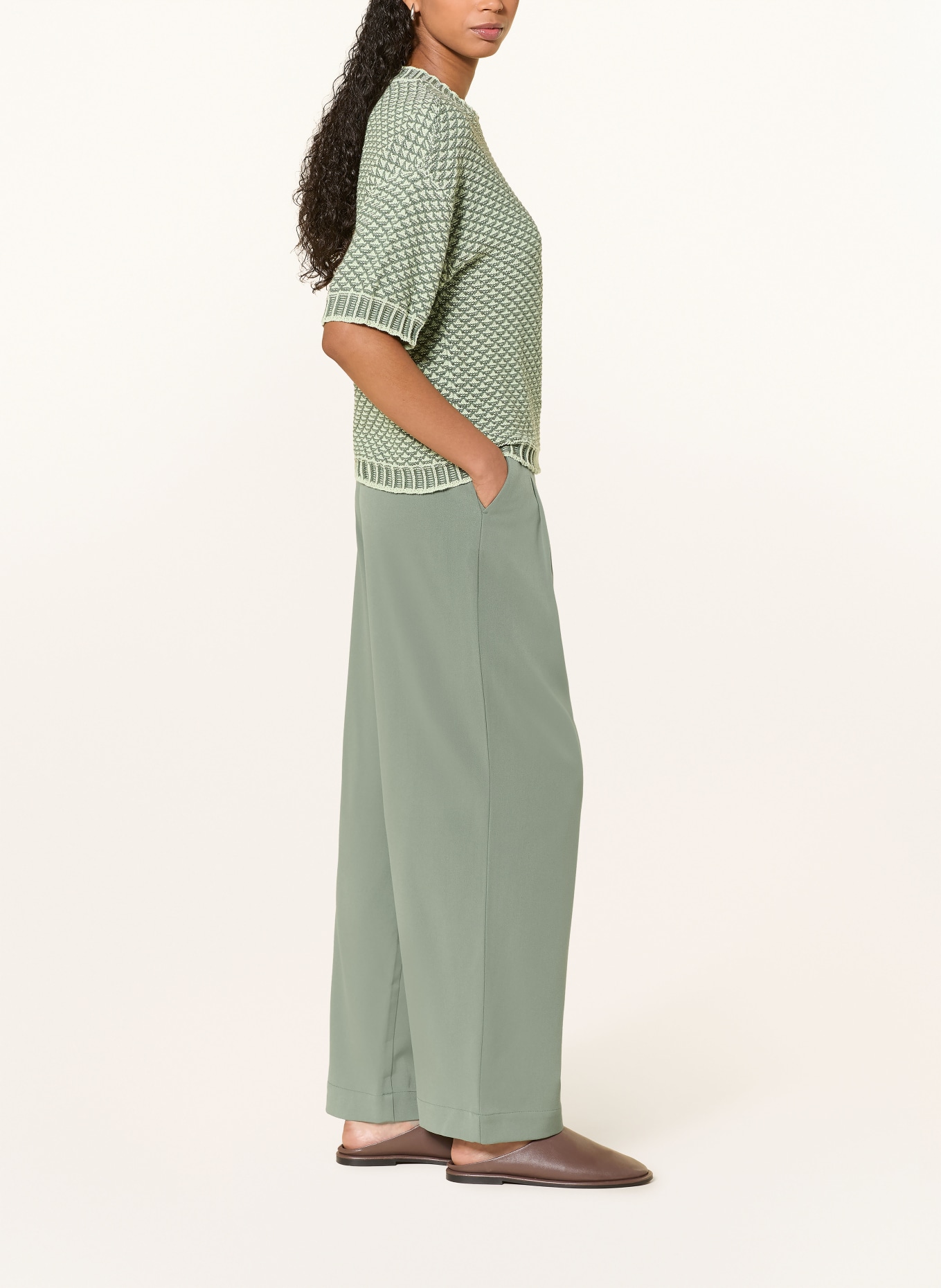 MSCH COPENHAGEN Marlene broek MSCHHENRIKA: LICHTGROEN