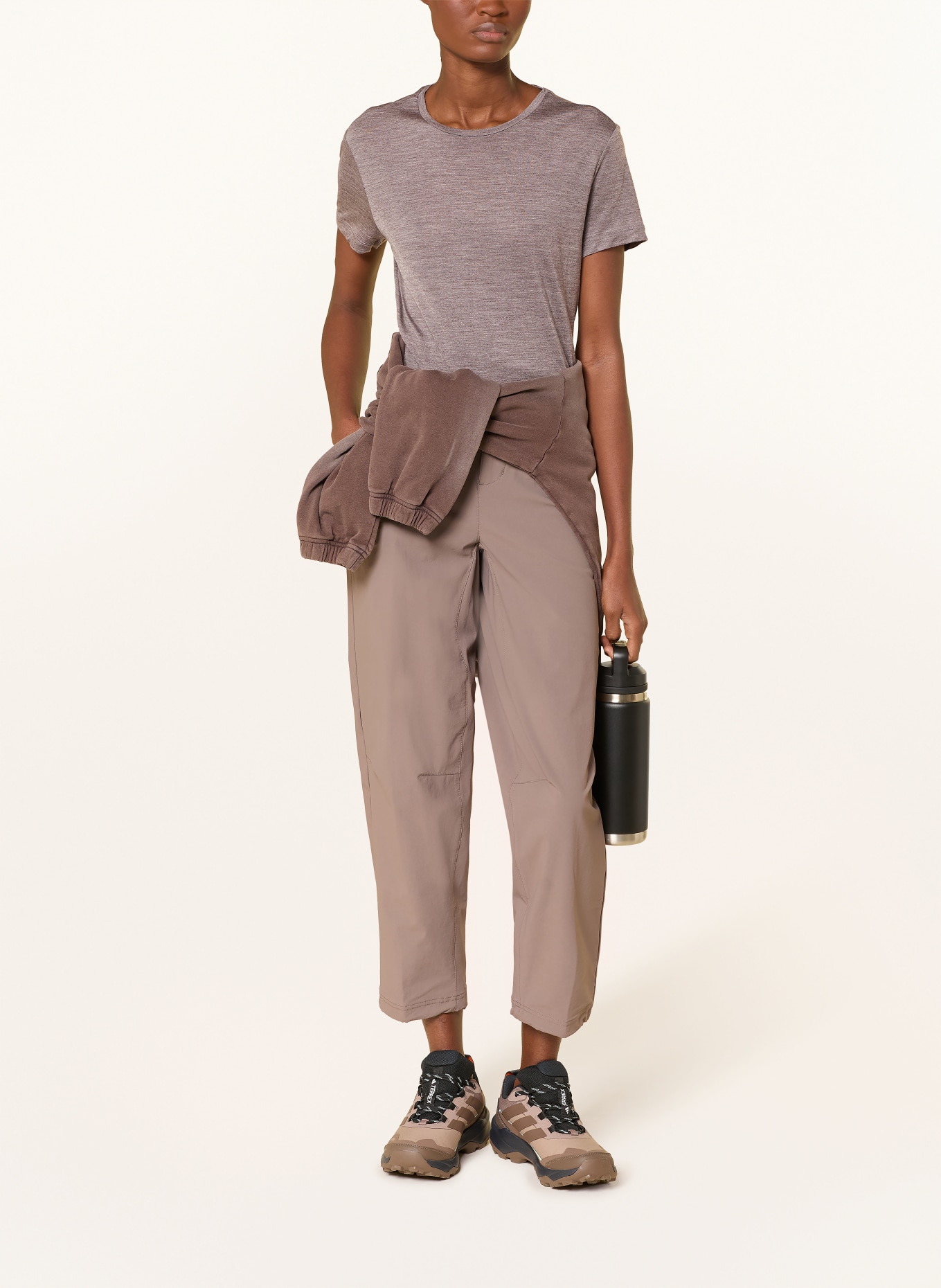 icebreaker T-shirt SPHERE III z dodatkiem wełny merino: SZAROBRĄZOWY