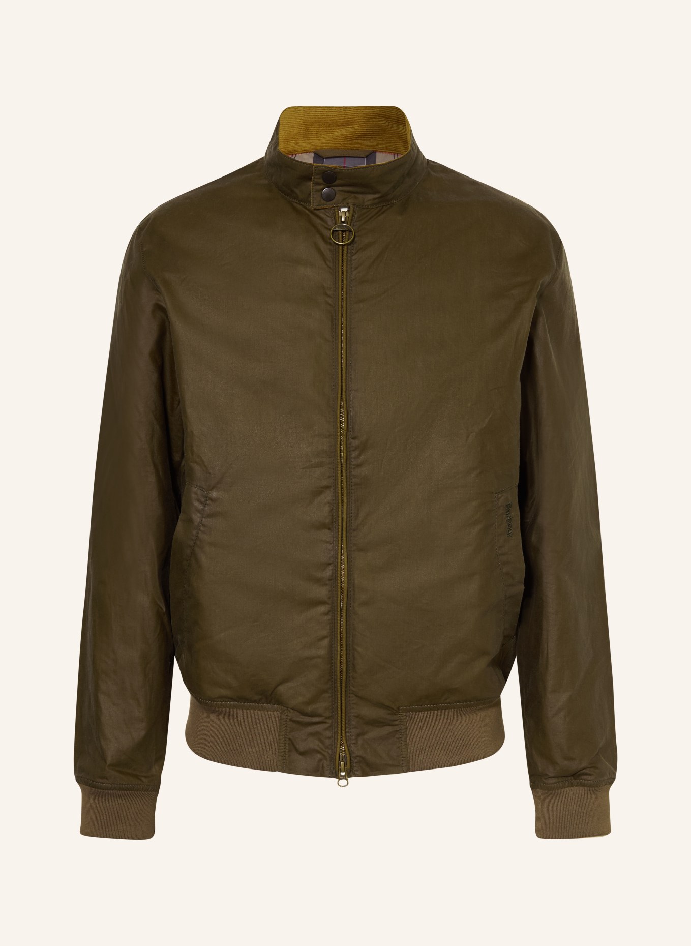 Barbour Blouson ROYSTON: OLIV / COGNAC