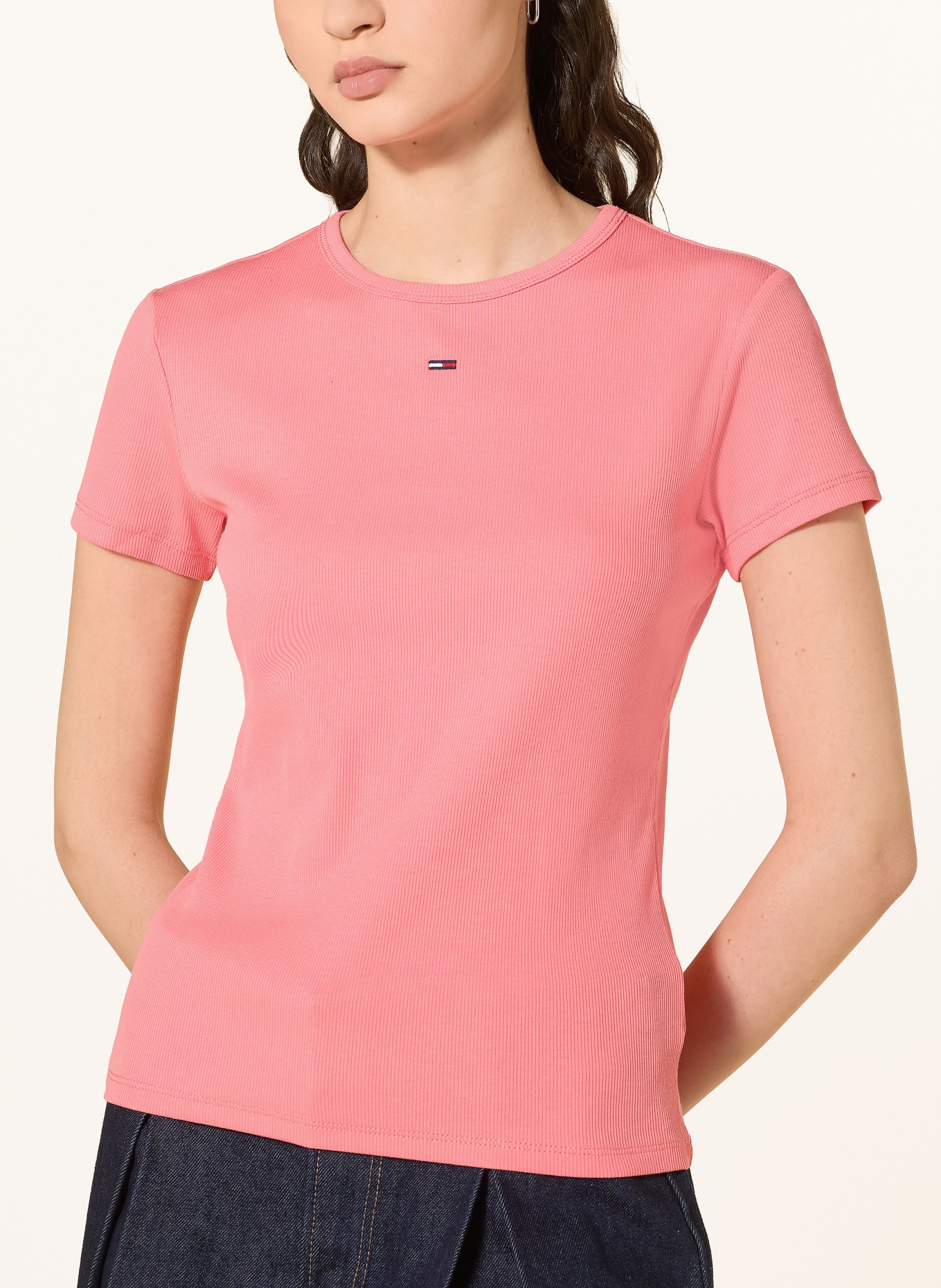 TOMMY JEANS Tričko: RŮŽOVÁ