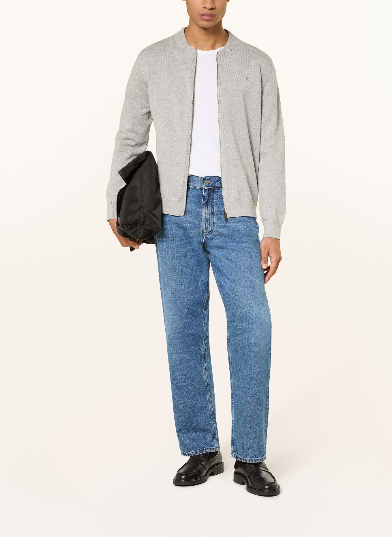 ARMEDANGELS Cardigan AGAAMO: GRIS CLAIR