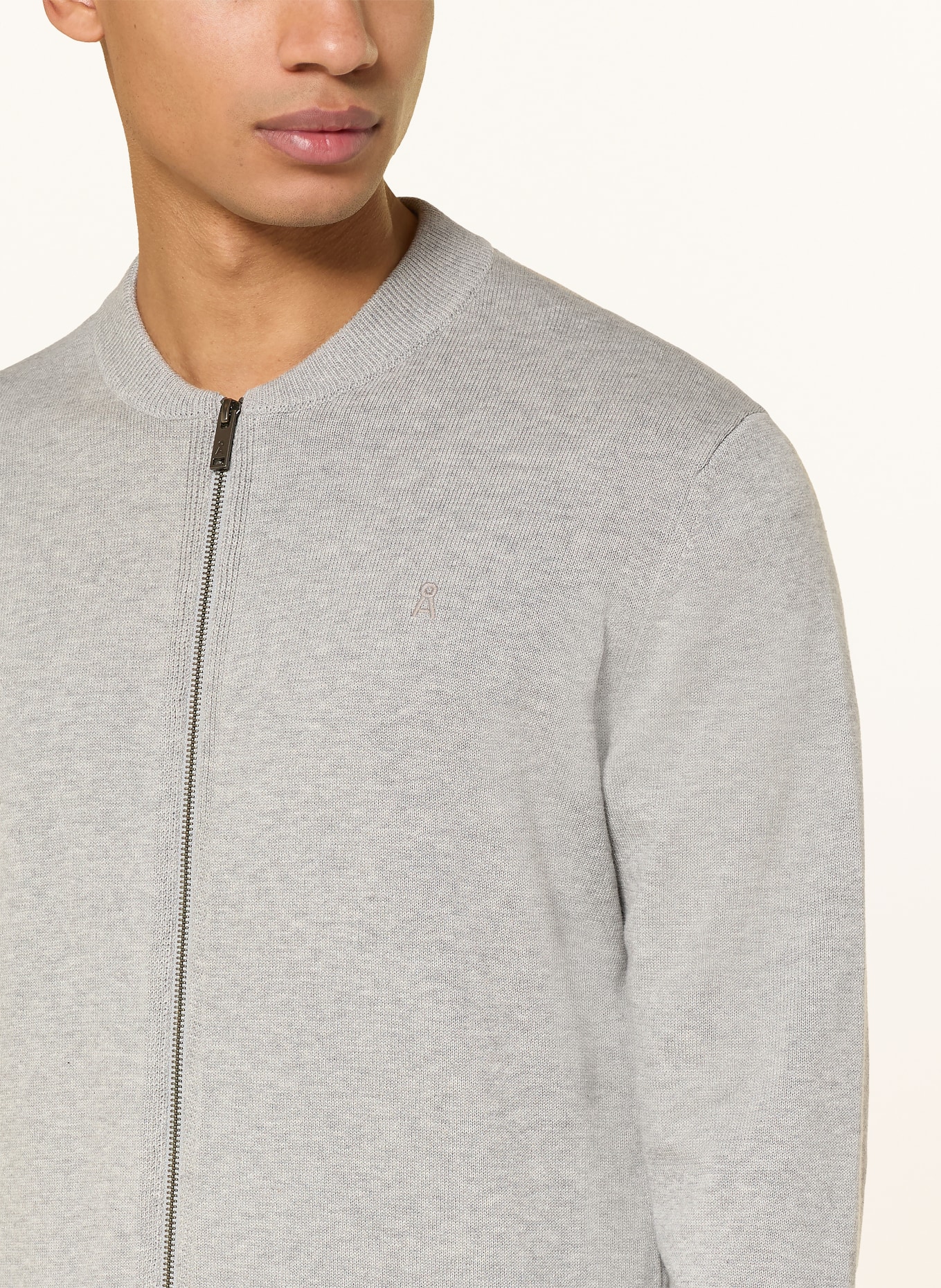 ARMEDANGELS Cardigan AGAAMO: GRIS CLAIR