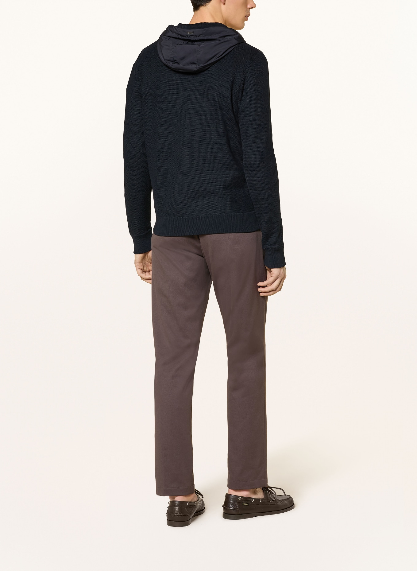 HERNO Jacke im Materialmix: DUNKELBLAU