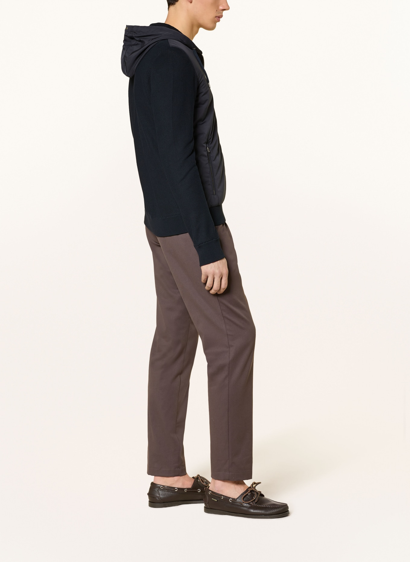 HERNO Jacke im Materialmix: DUNKELBLAU