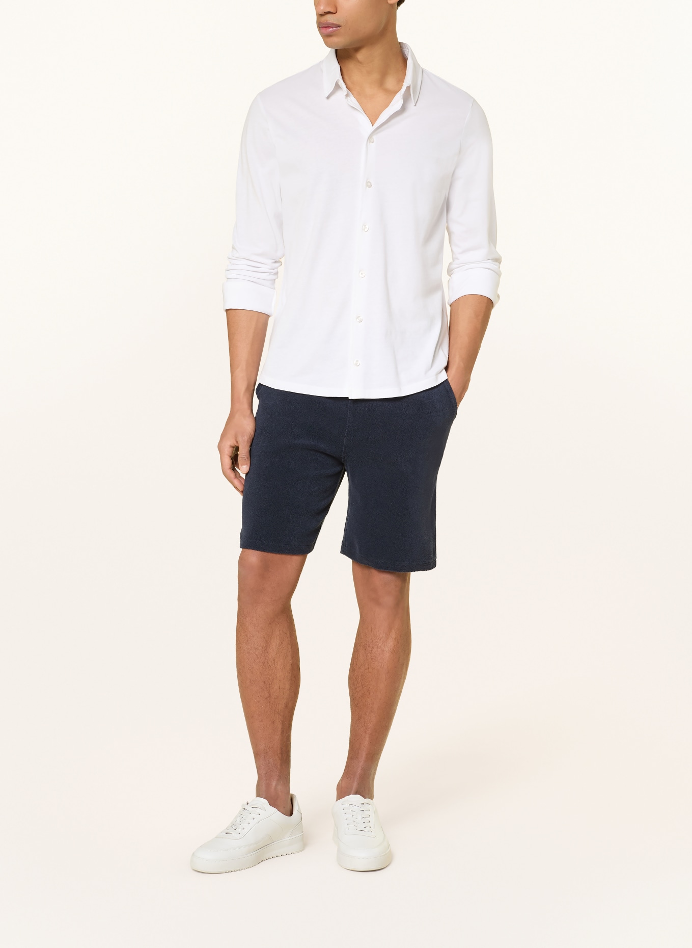 Juvia Frottee-Shorts DAMEON: DUNKELBLAU