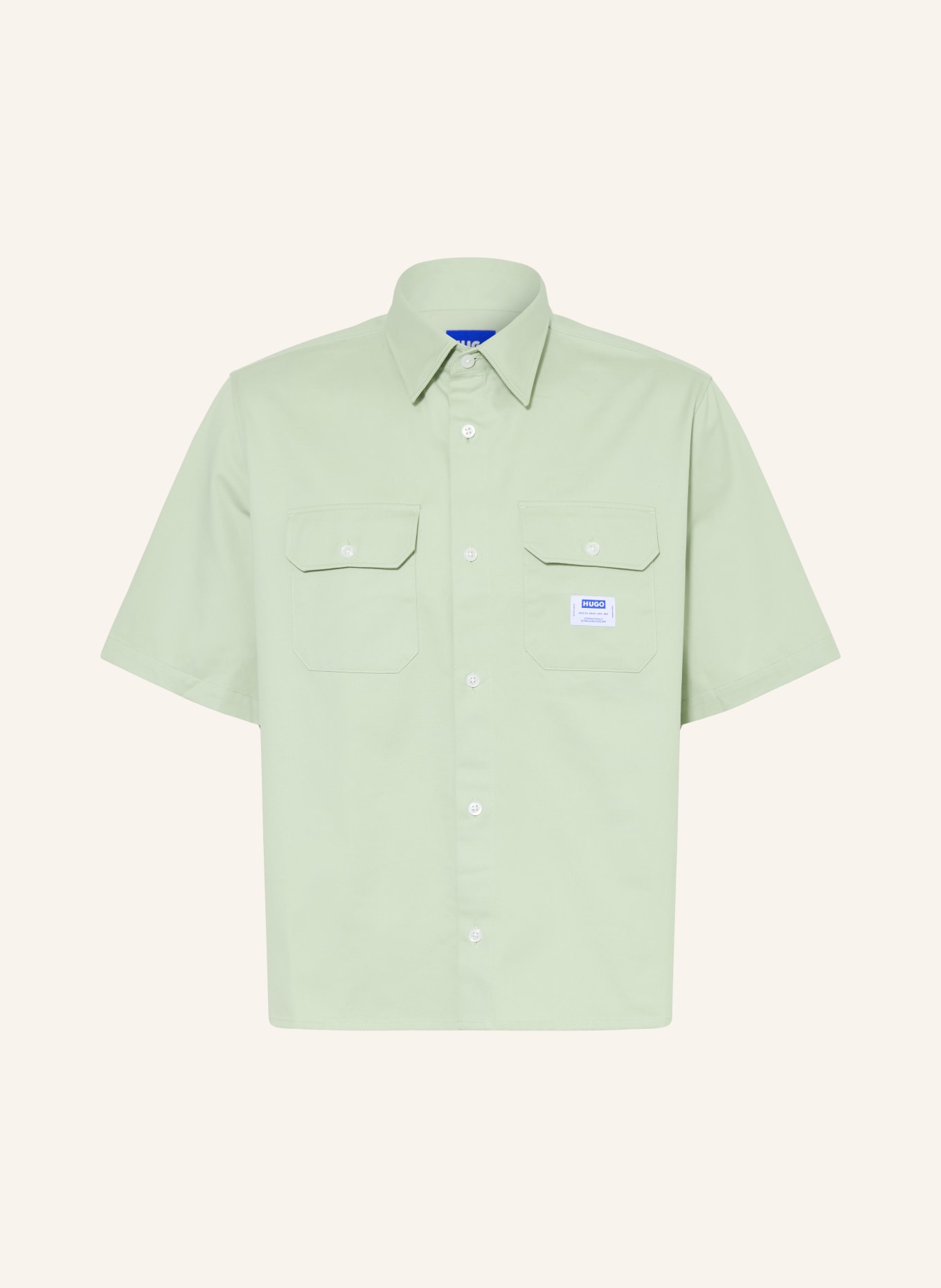 HUGO Chemise à manches courtes EKYNO Comfort Fit: VERT CLAIR