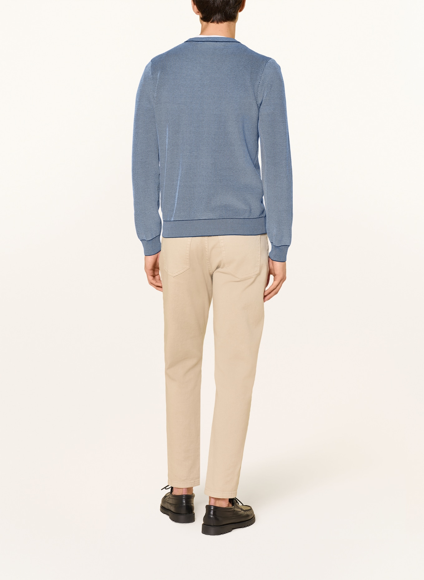 MAERZ MUENCHEN Sweater: DARK BLUE / LIGHT BLUE