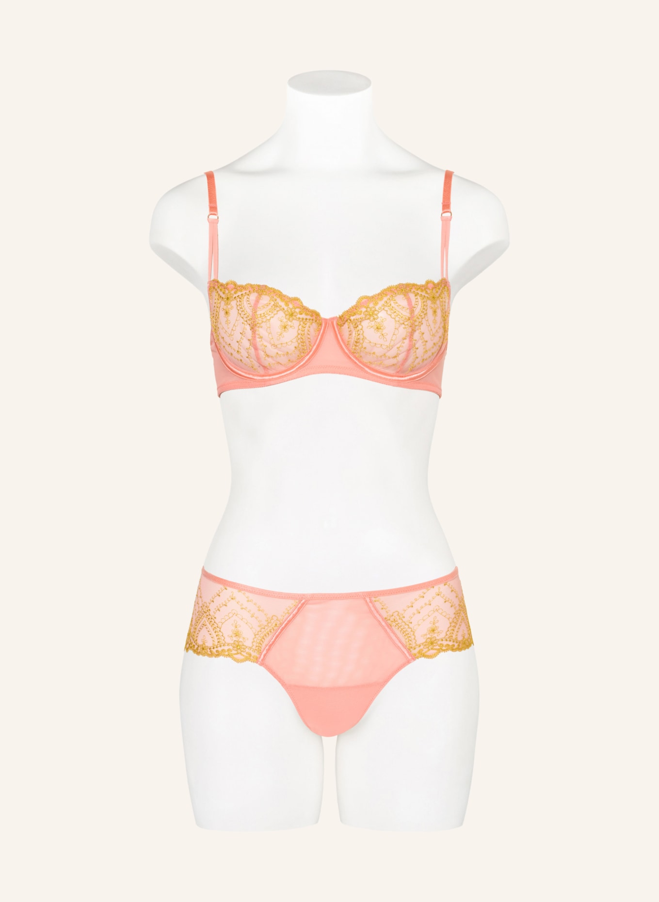 mey Balconette-BH Serie MYSTERIOUS: LACHS / DUNKELGELB