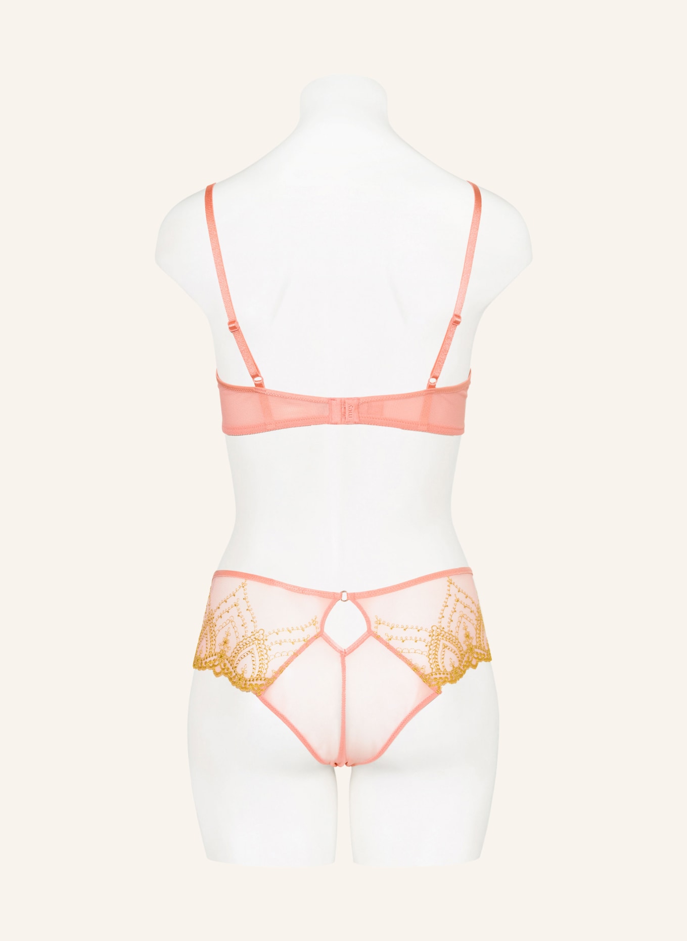 mey Balconette-BH Serie MYSTERIOUS: LACHS / DUNKELGELB