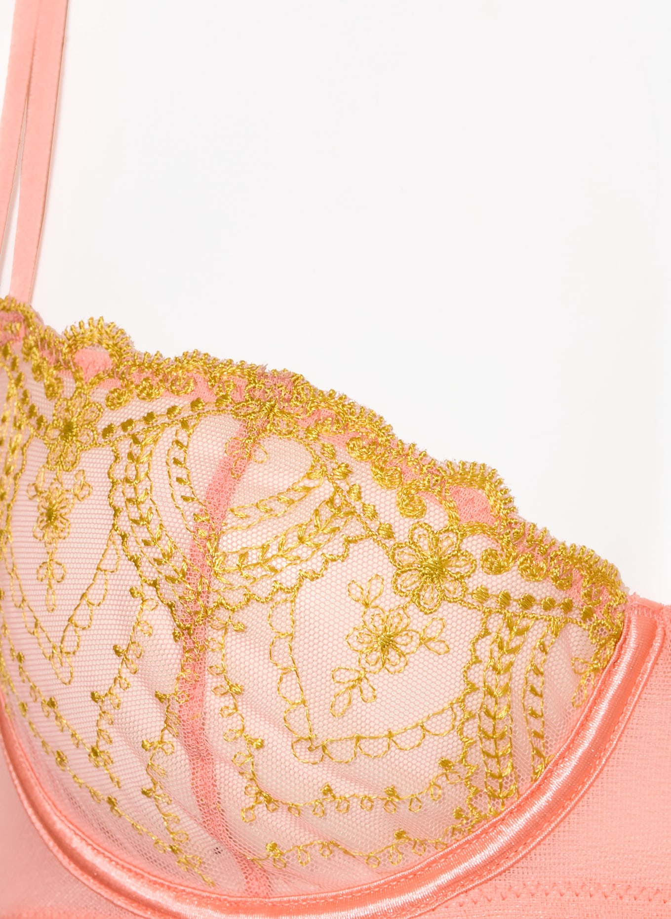 mey Balconette-BH Serie MYSTERIOUS: LACHS / DUNKELGELB