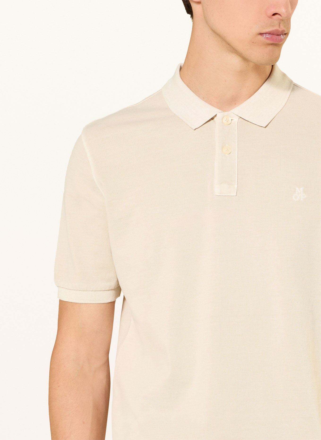 Marc O'Polo Piqué-Poloshirt: ECRU