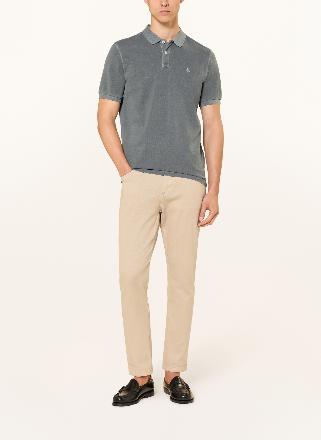 Marc O'Polo Piqué-Poloshirt: GRAU