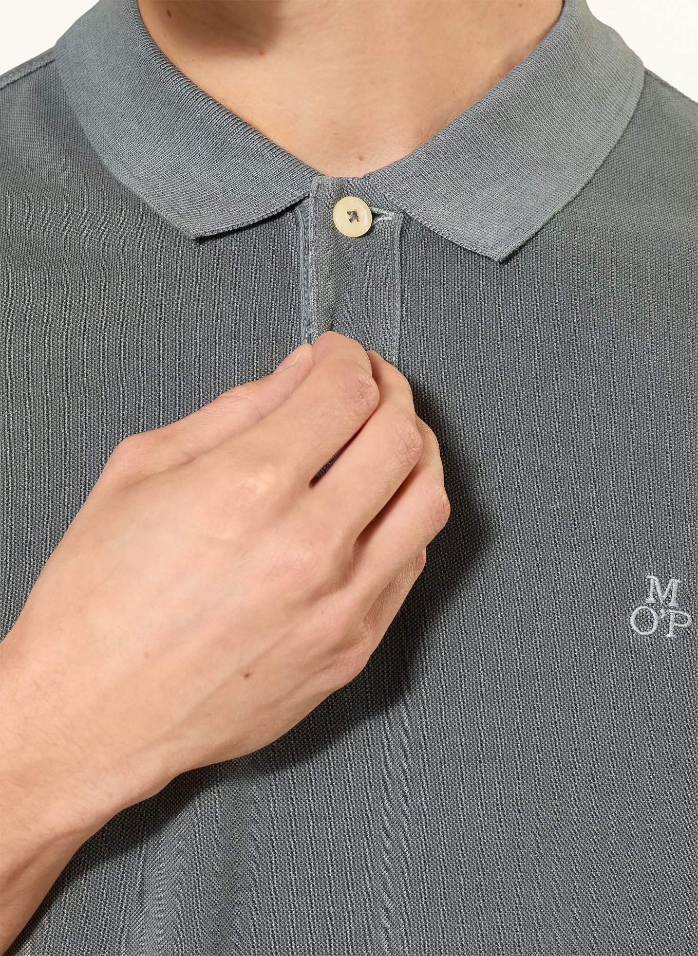 Marc O'Polo Piqué-Poloshirt: GRAU