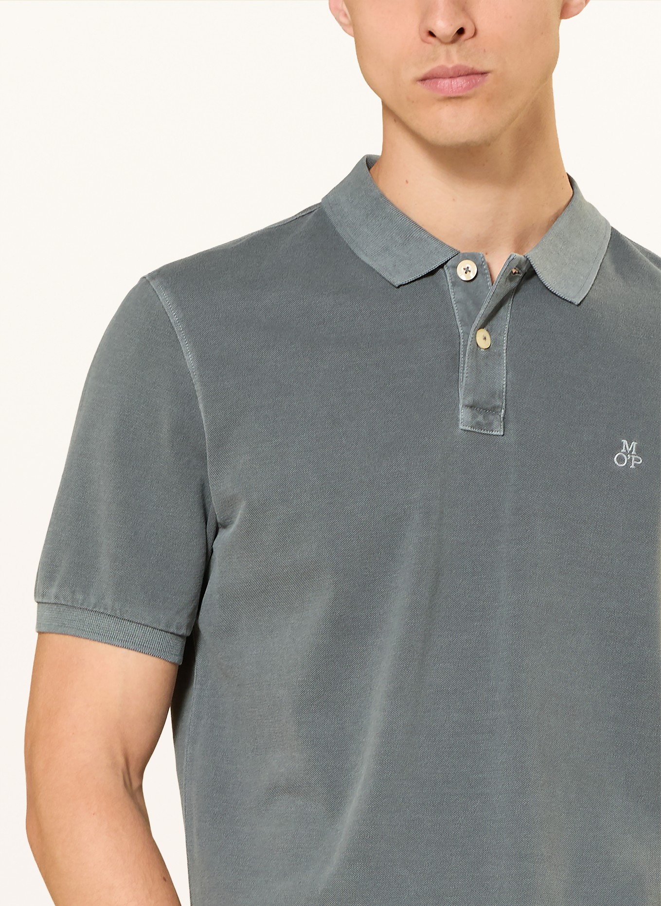 Marc O'Polo Piqué-Poloshirt: GRAU