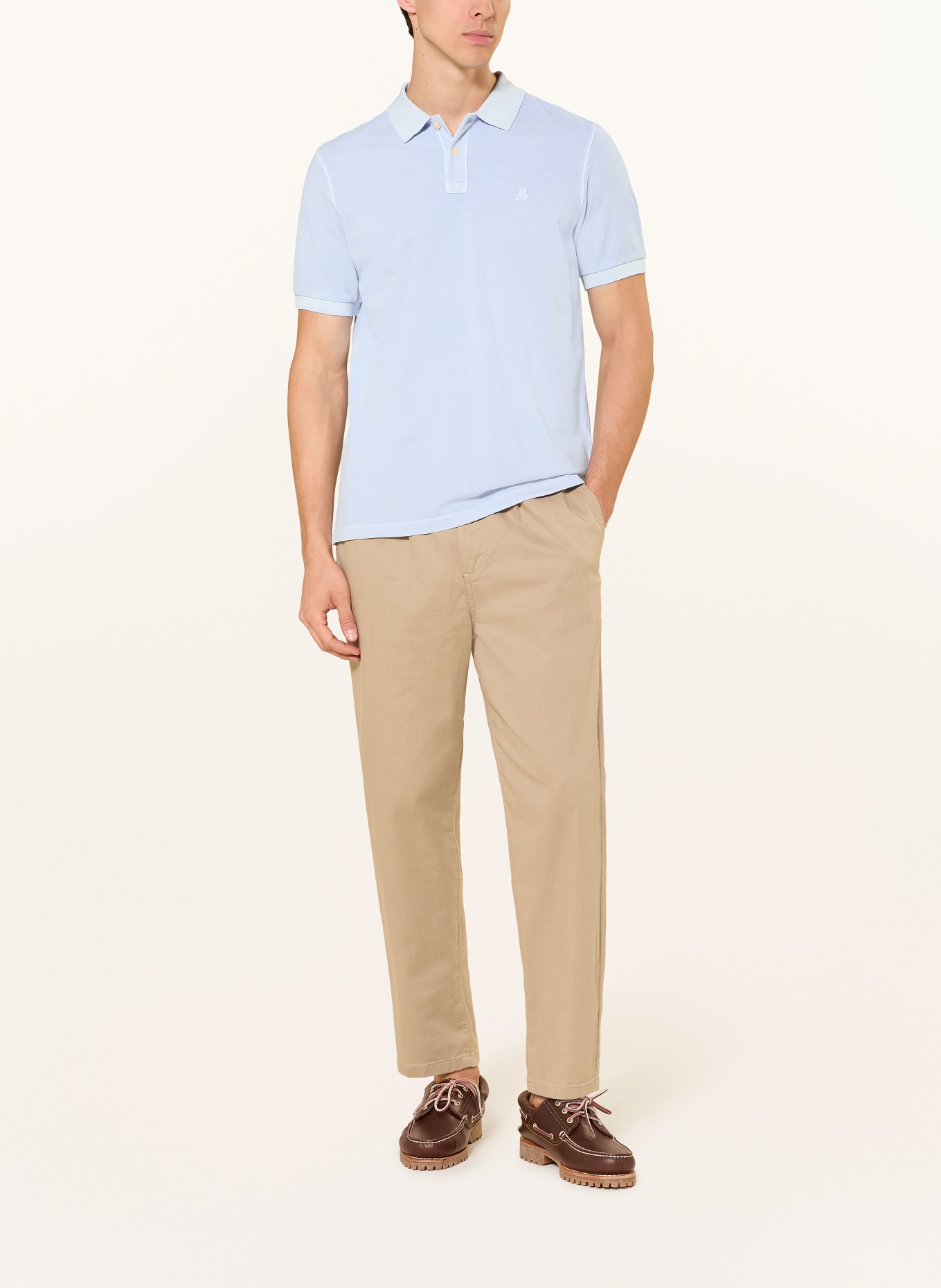 Marc O'Polo Piqué-Poloshirt: HELLBLAU