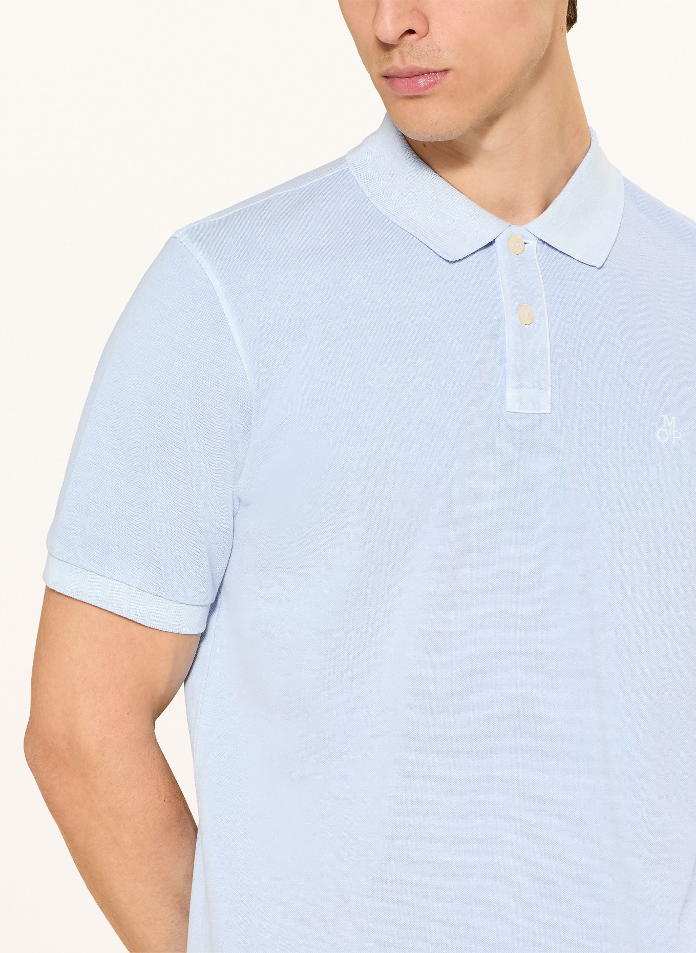 Marc O'Polo Piqué-Poloshirt: HELLBLAU