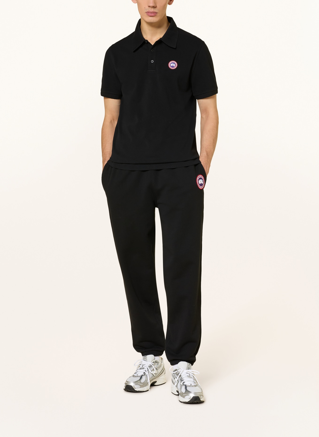 CANADA GOOSE Polokošile z piké BECKLEY: ČERNÁ