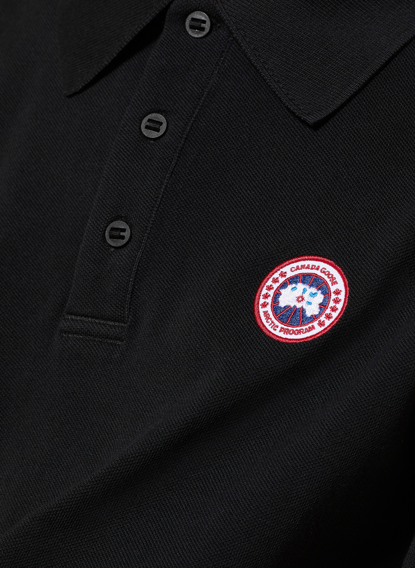 CANADA GOOSE Polokošile z piké BECKLEY: ČERNÁ