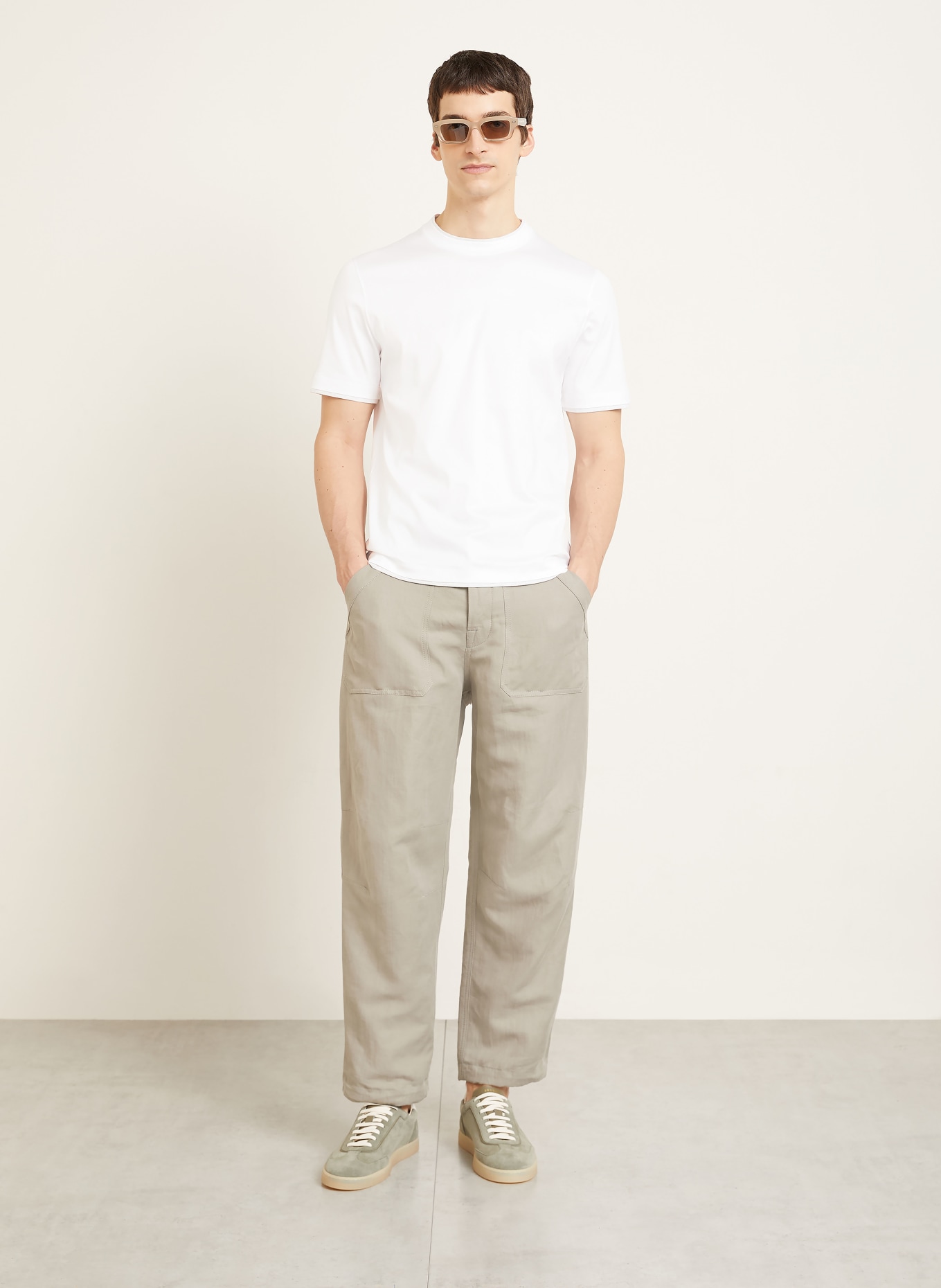 BRUNELLO CUCINELLI T-shirt: WHITE / GRAY