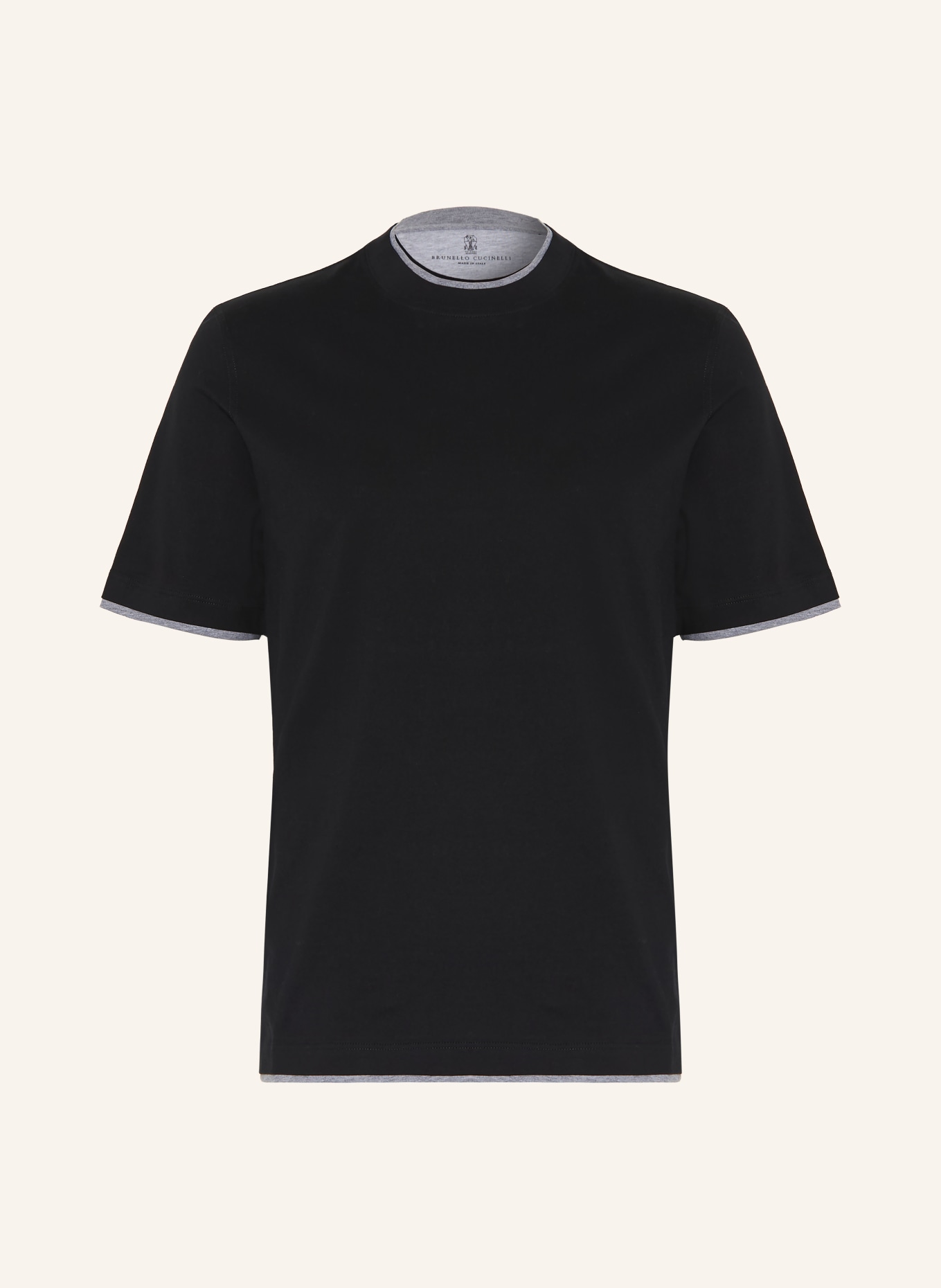 BRUNELLO CUCINELLI T-Shirt: SCHWARZ / DUNKELGRAU