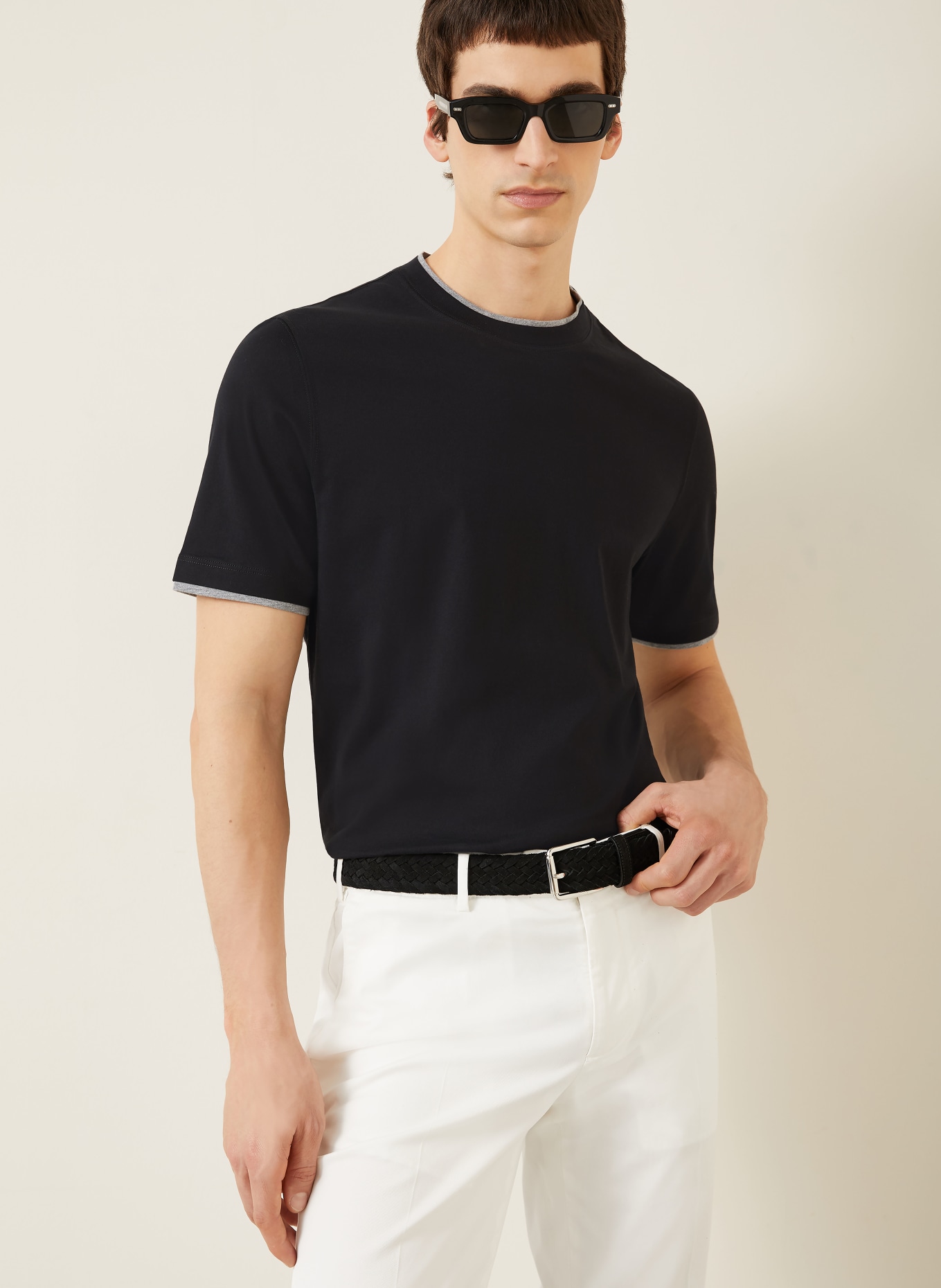 BRUNELLO CUCINELLI T-Shirt: SCHWARZ / DUNKELGRAU