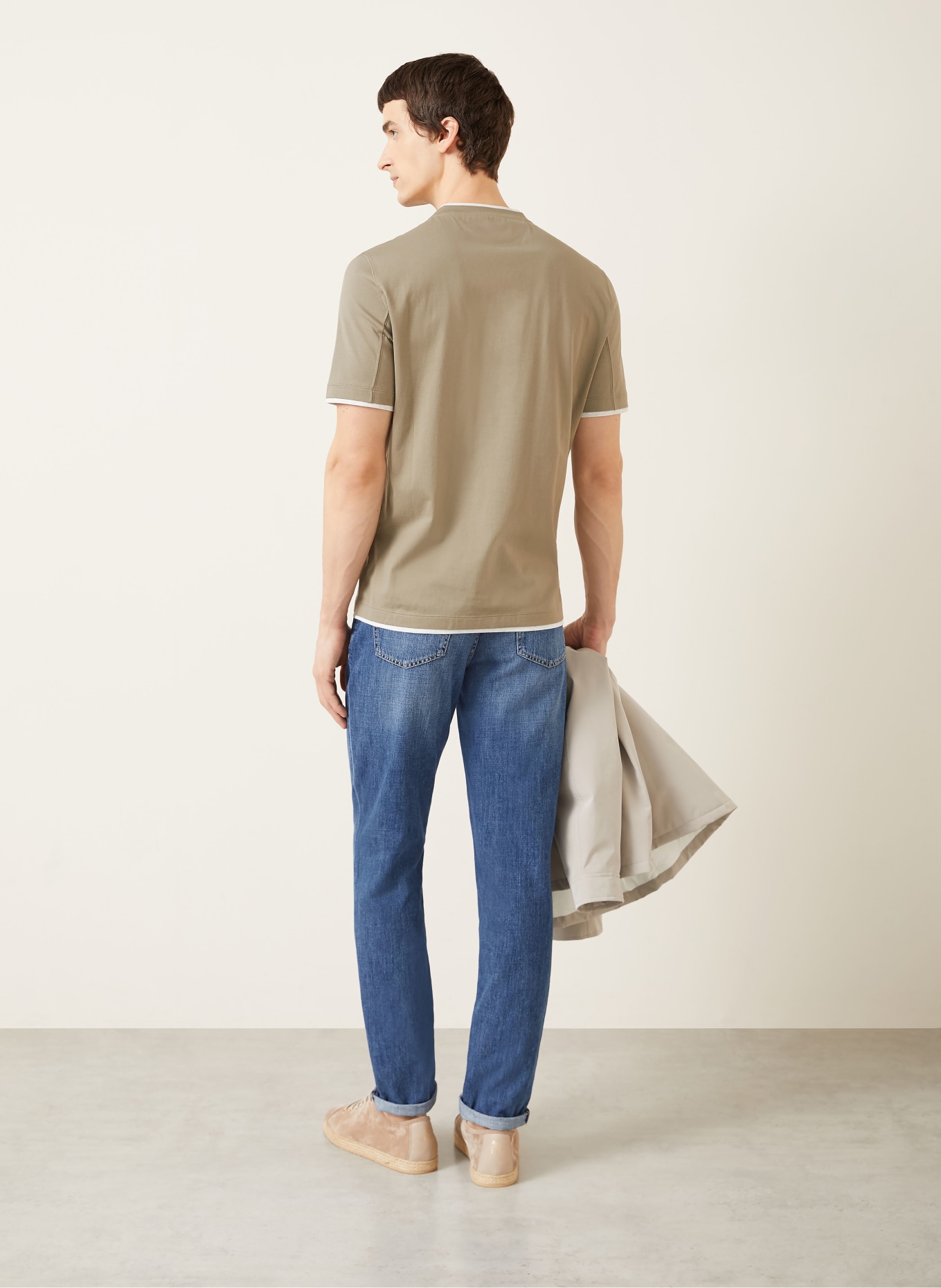 BRUNELLO CUCINELLI T-Shirt: KHAKI