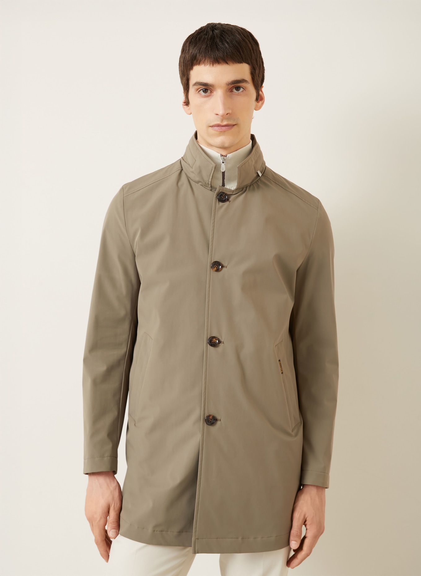 MOORER Coat HEKTOR: TAUPE
