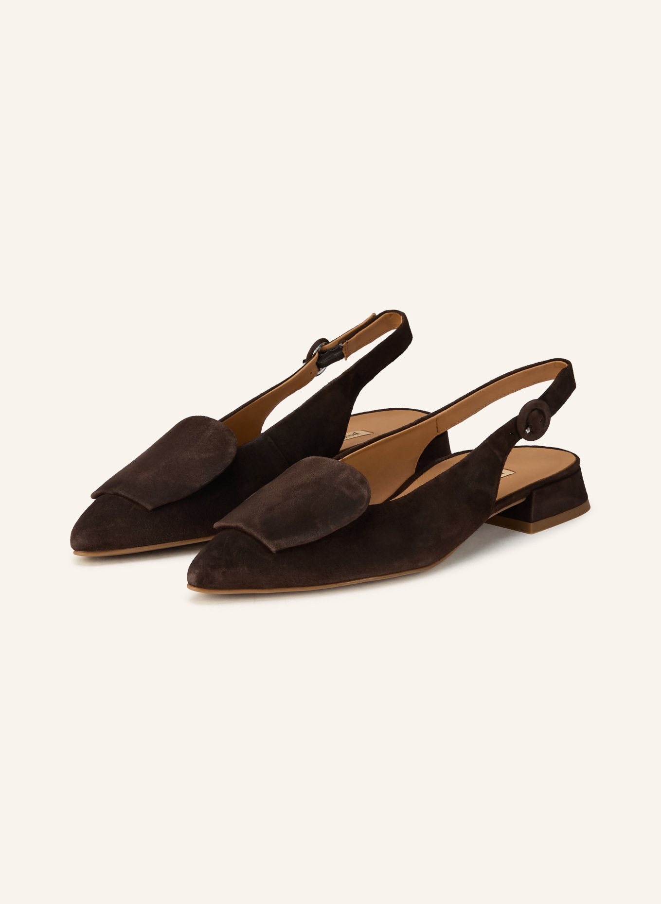 paul green Slingback ballerinas: DARK BROWN