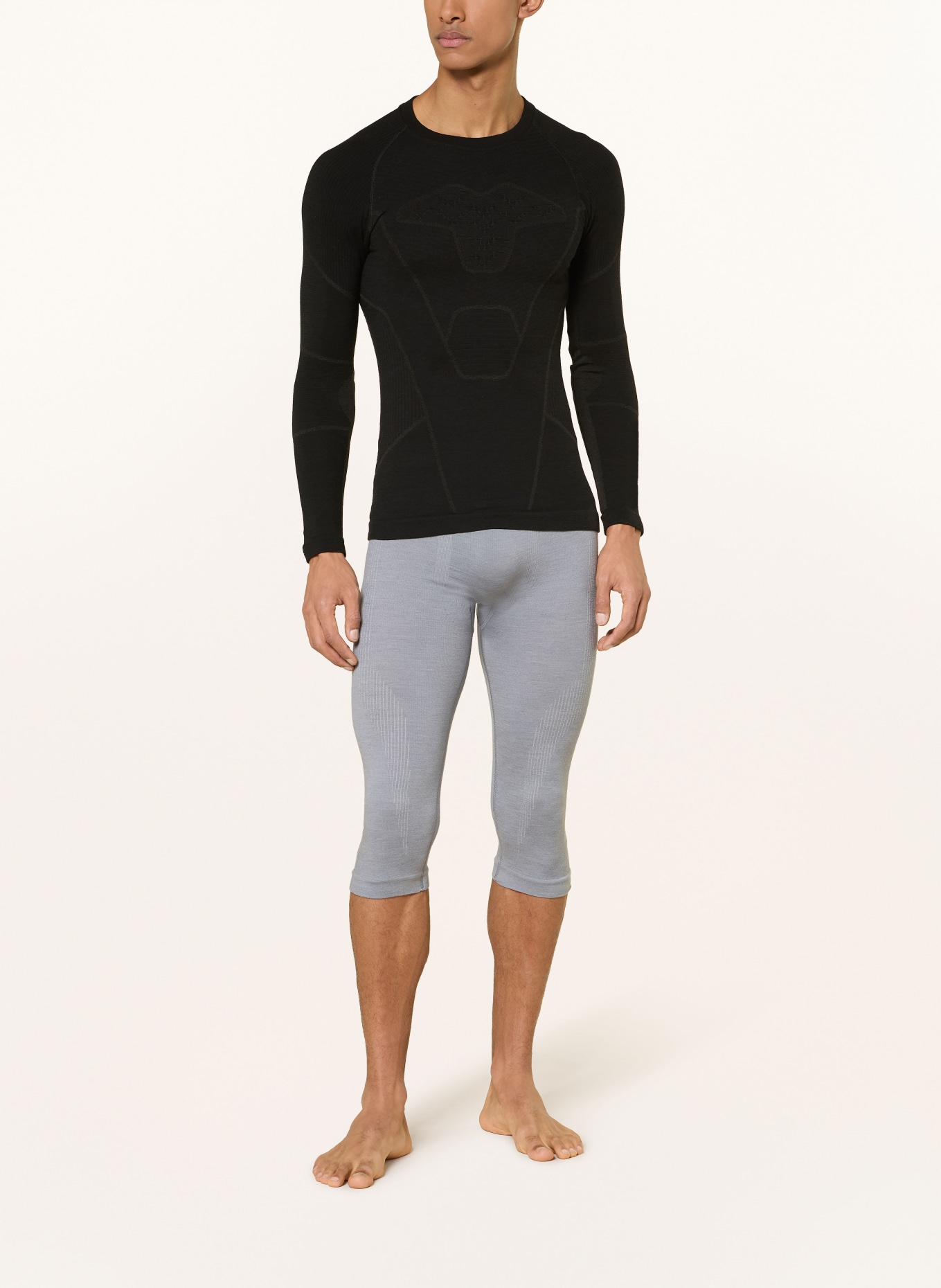 FALKE Funktionswäsche-Hose WOOL-TECH mit verkürzter Beinlänge: GRAU